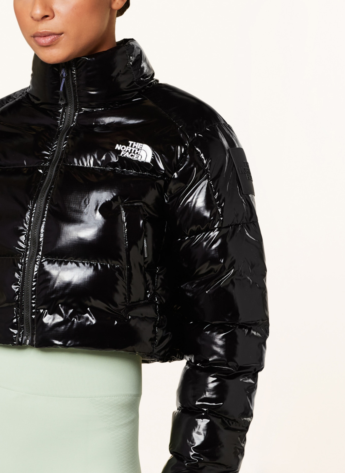 THE NORTH FACE Cropped quilted jacket RUSTA 2.0, Color: BLACK (Image 4)