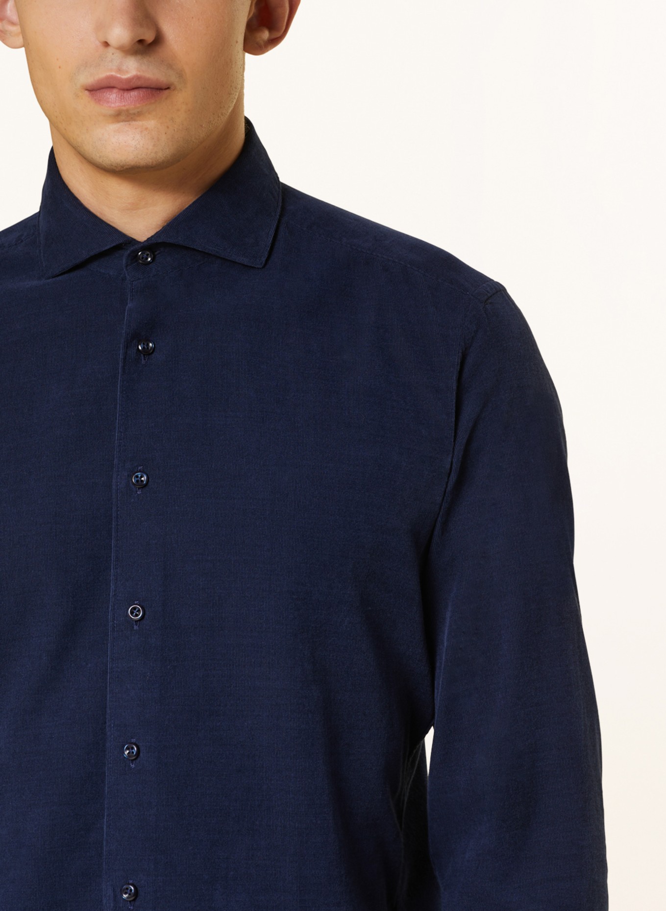 ETERNA 1863 Corduroy shirt slim fit, Color: DARK BLUE (Image 4)