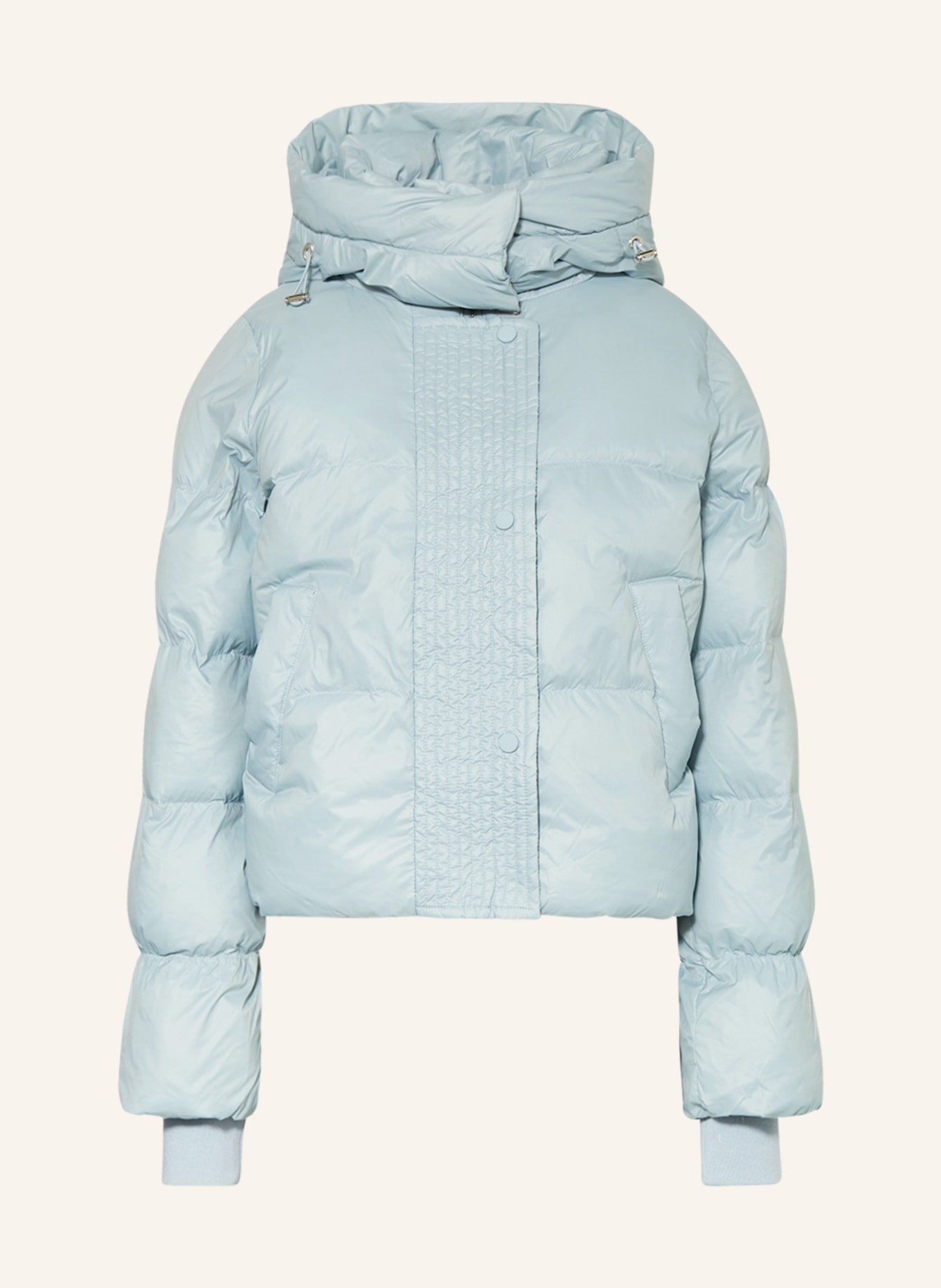 MRS & HUGS Steppjacke mit abnehmbarer Kapuze: HELLBLAU