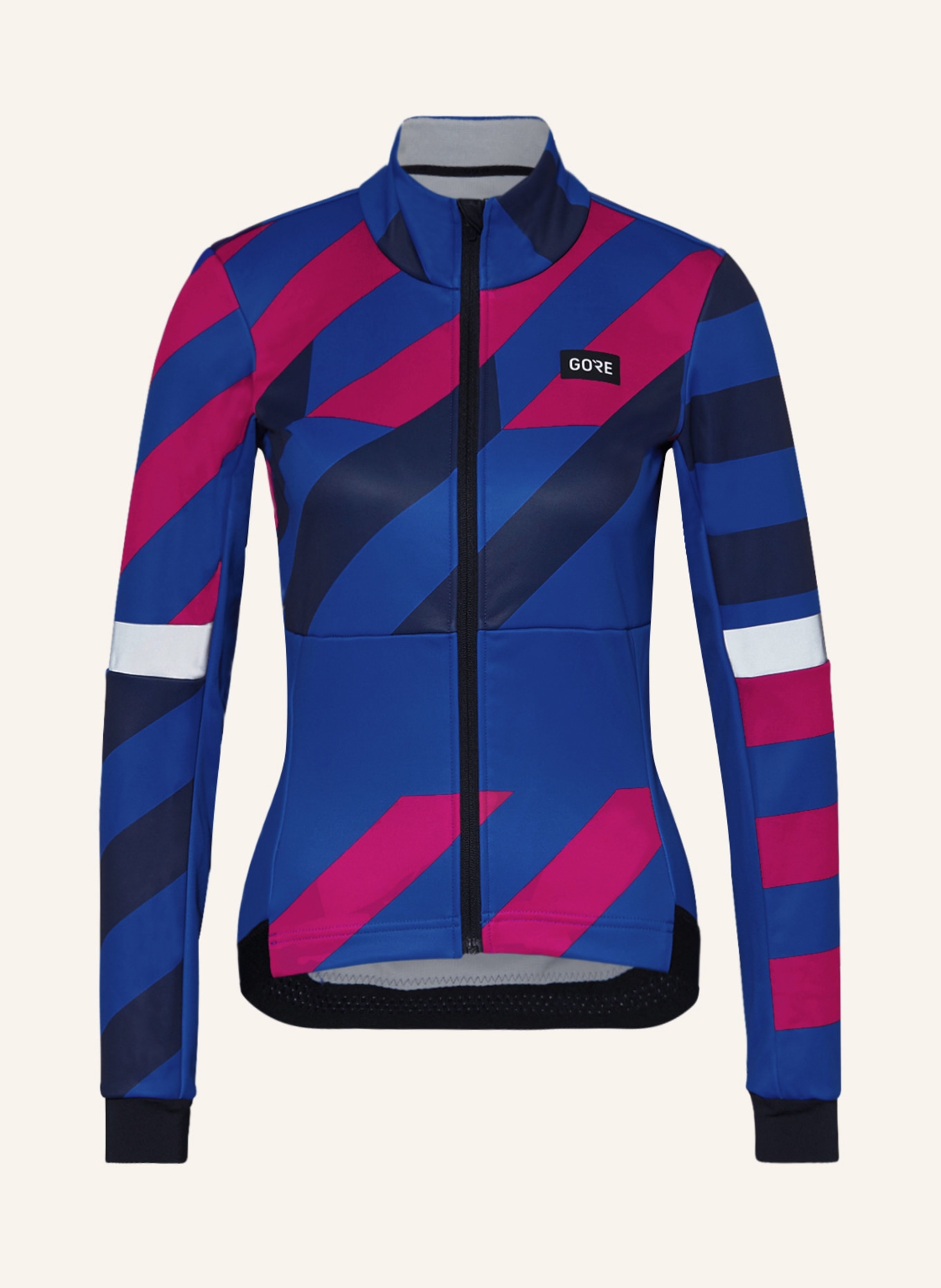 GORE BIKE WEAR Thermal cycling jacket TEMPEST SIGNAL, Color: BLUE/ DARK RED/ DARK BLUE (Image 1)