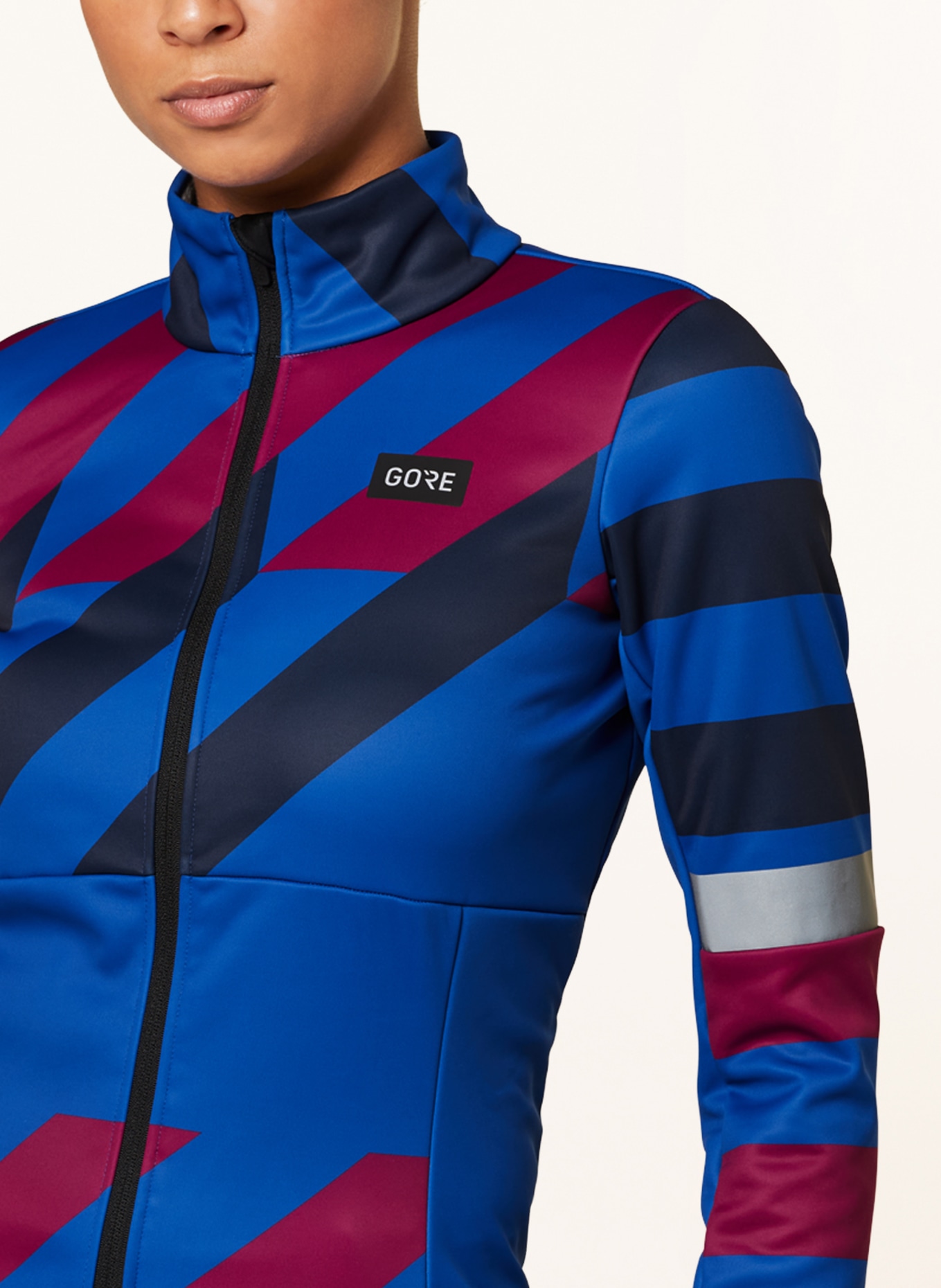 GORE BIKE WEAR Thermal cycling jacket TEMPEST SIGNAL, Color: BLUE/ DARK RED/ DARK BLUE (Image 4)
