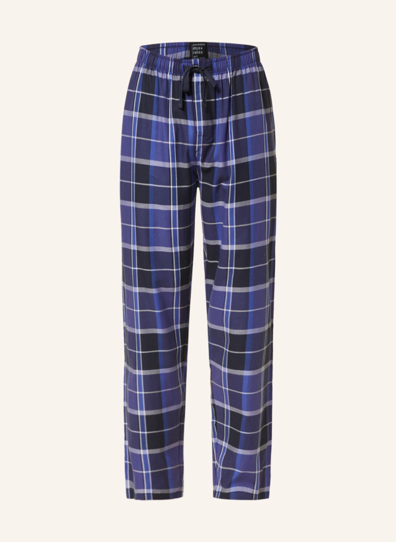 SCHIESSER Lounge pants MIX+RELAX in black/ blue/ white