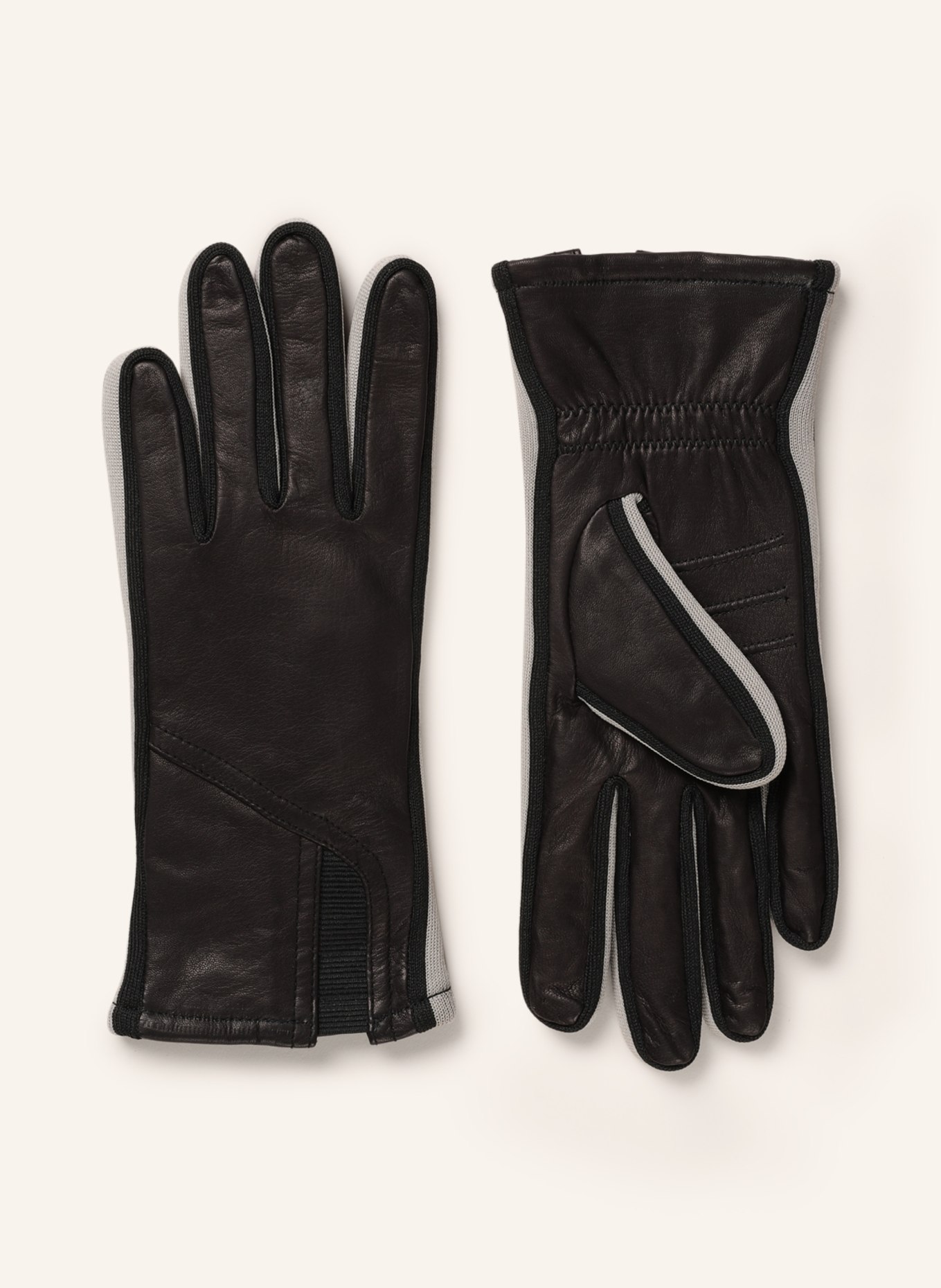 KESSLER Leather gloves GIL TOUCH with touchscreen function, Color: BLACK (Image 1)