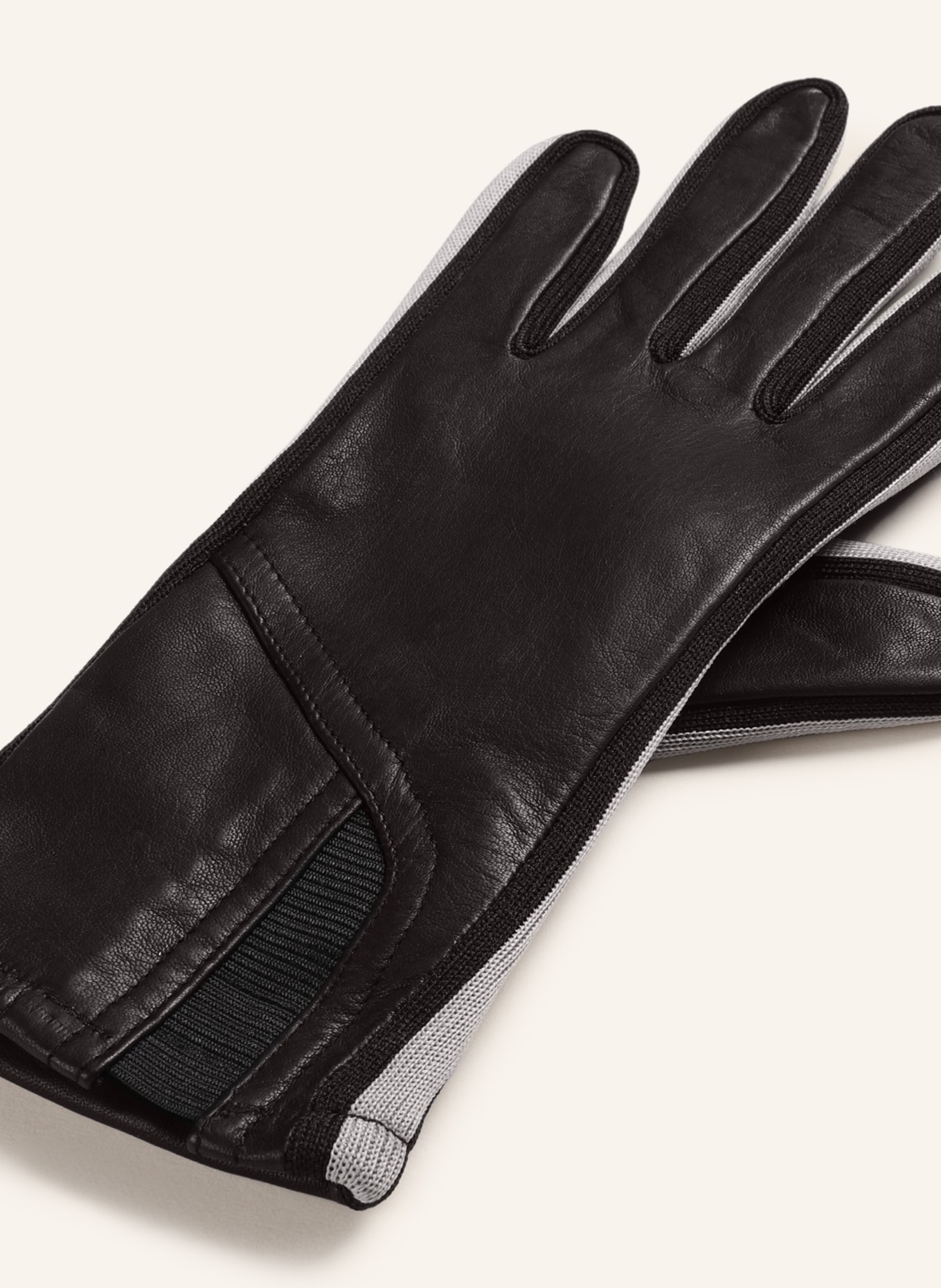 KESSLER Leather gloves GIL TOUCH with touchscreen function in black
