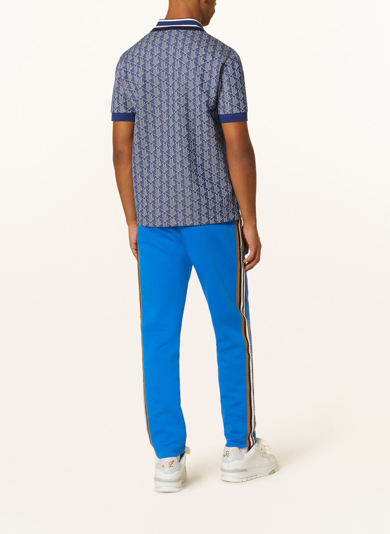 LACOSTE Strick-Poloshirt Classic Fit, Farbe: BLAU/ CREME (Bild 3)