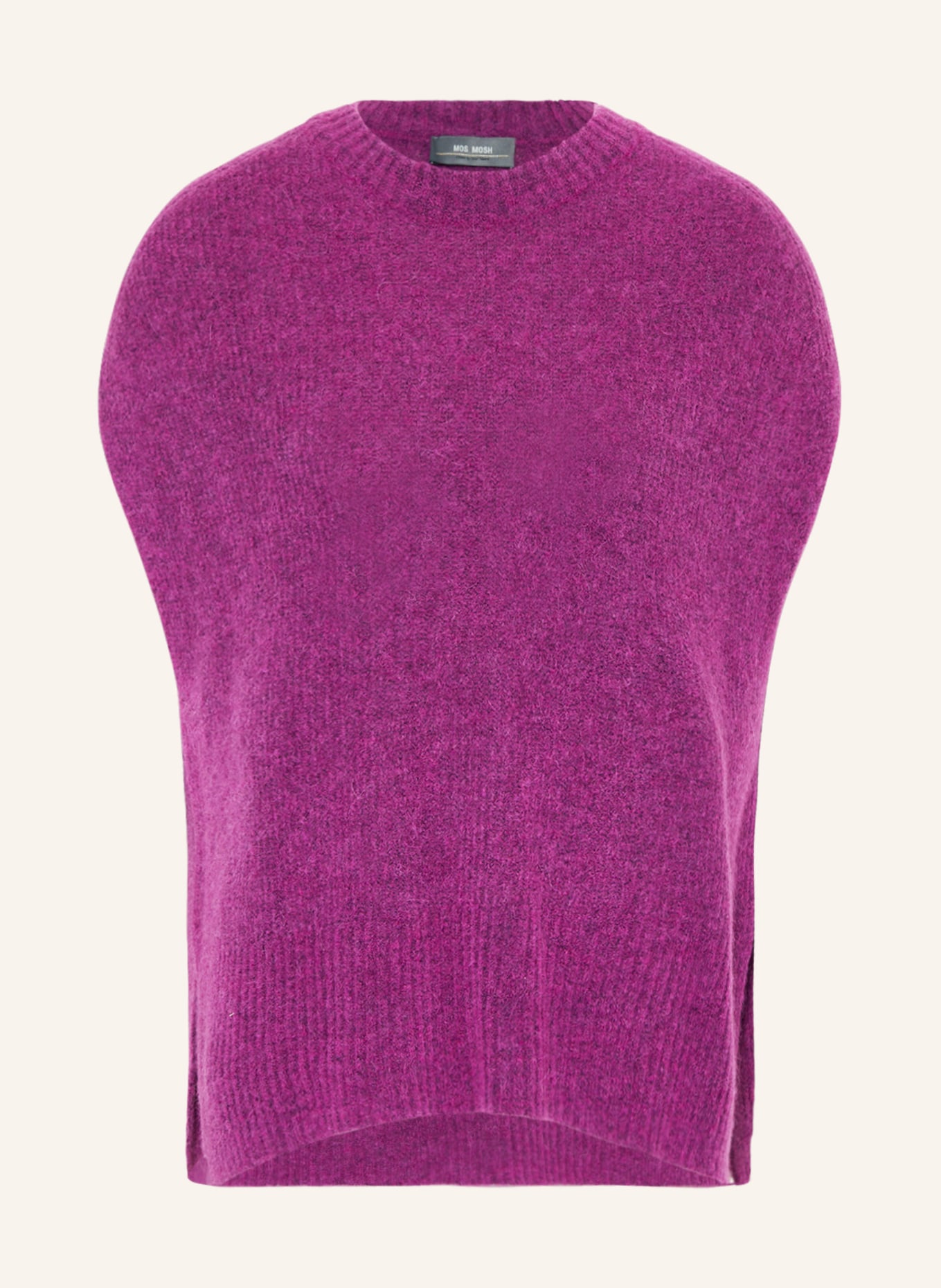 MOS MOSH Sweater vest MMTHORA with alpaca, Color: FUCHSIA (Image 1)