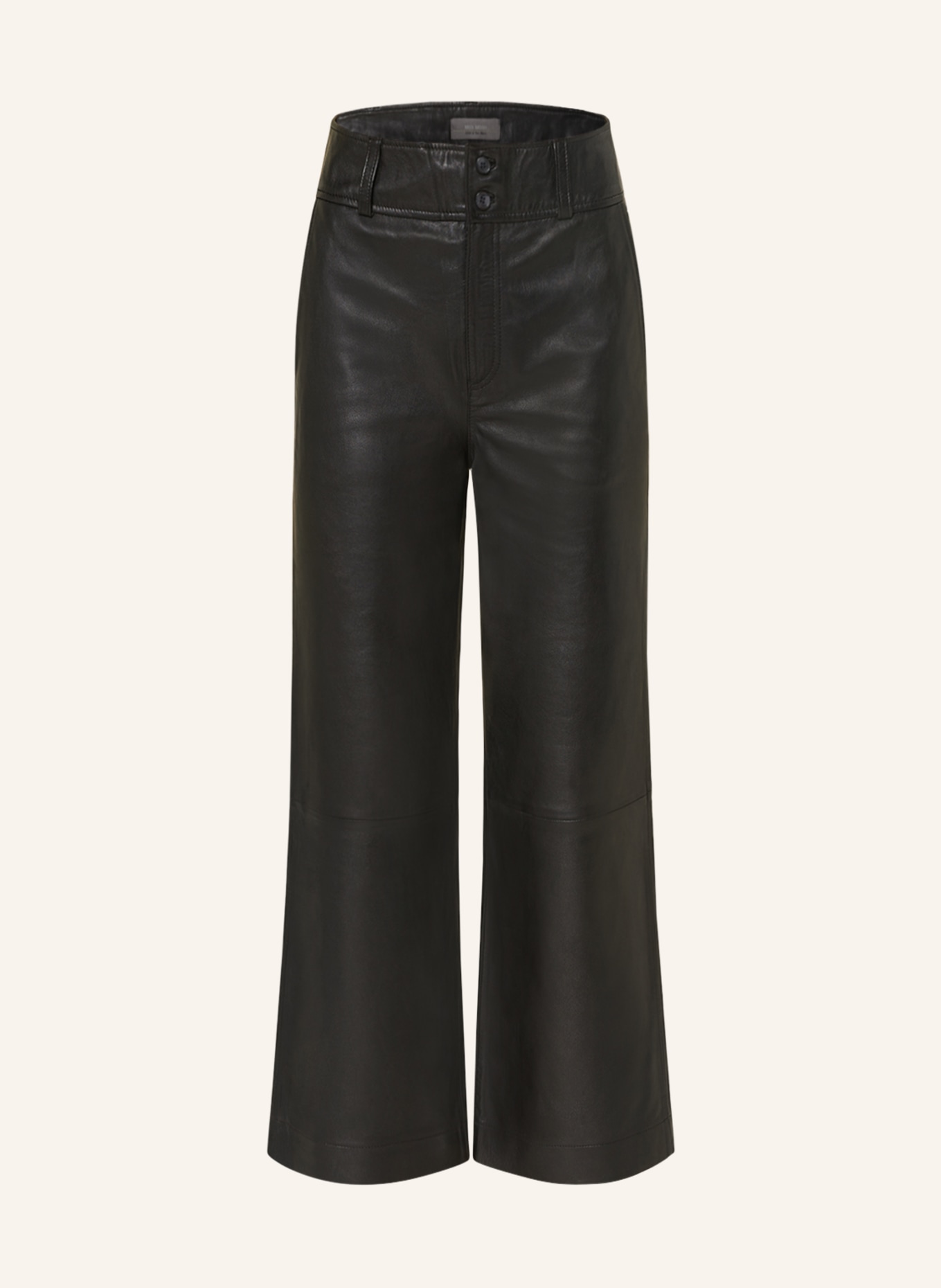 MOS MOSH 7/8 pants MMGAZY made of leather, Color: BLACK (Image 1)