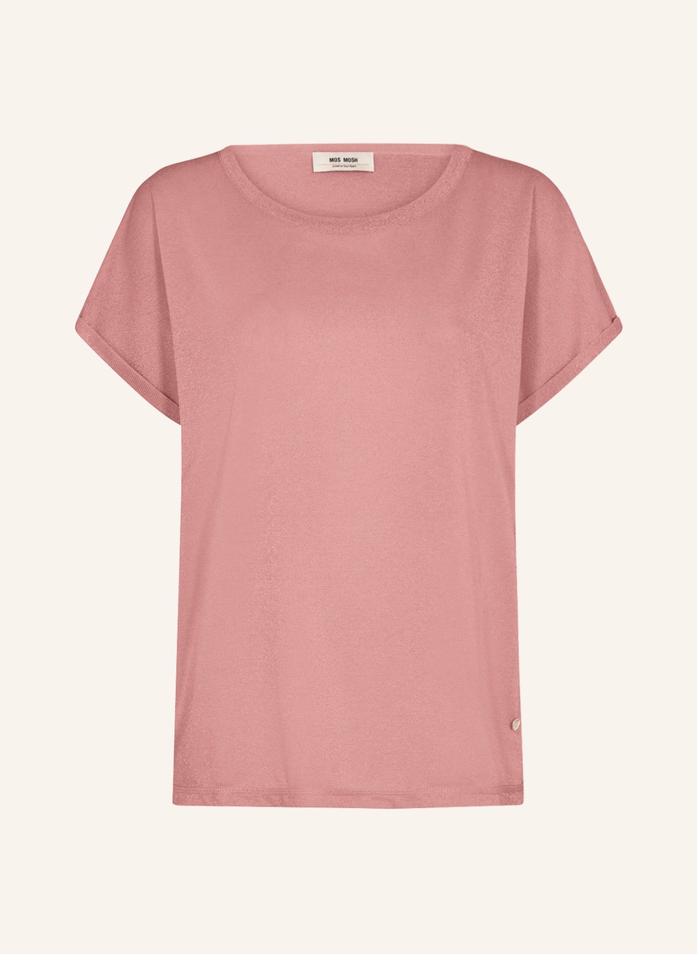 MOS MOSH T-Shirt MMKAY mit Glitzergarn, Farbe: ALTROSA(Bild null)