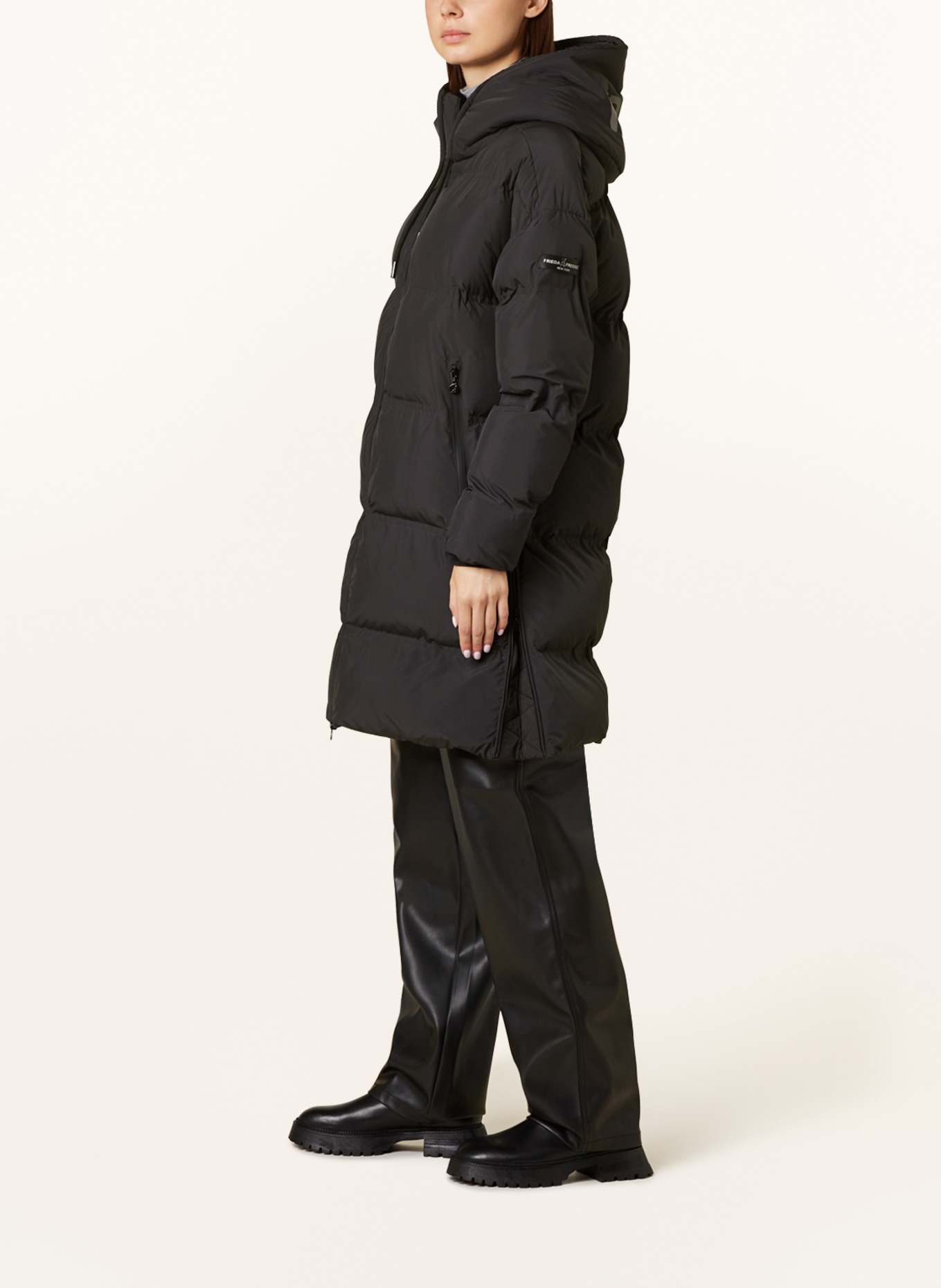 FRIEDA & FREDDIES Quilted coat MAISY, Color: BLACK (Image 4)