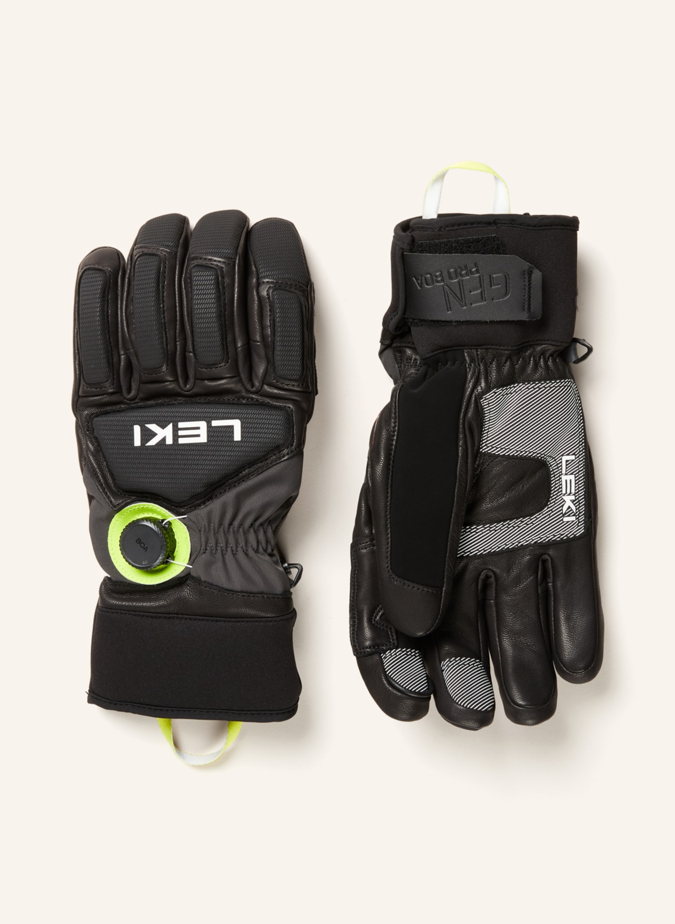 LEKI Ski gloves GRIFFIN TUNE 3D BOA®, Color: BLACK/ DARK GRAY (Image 1)