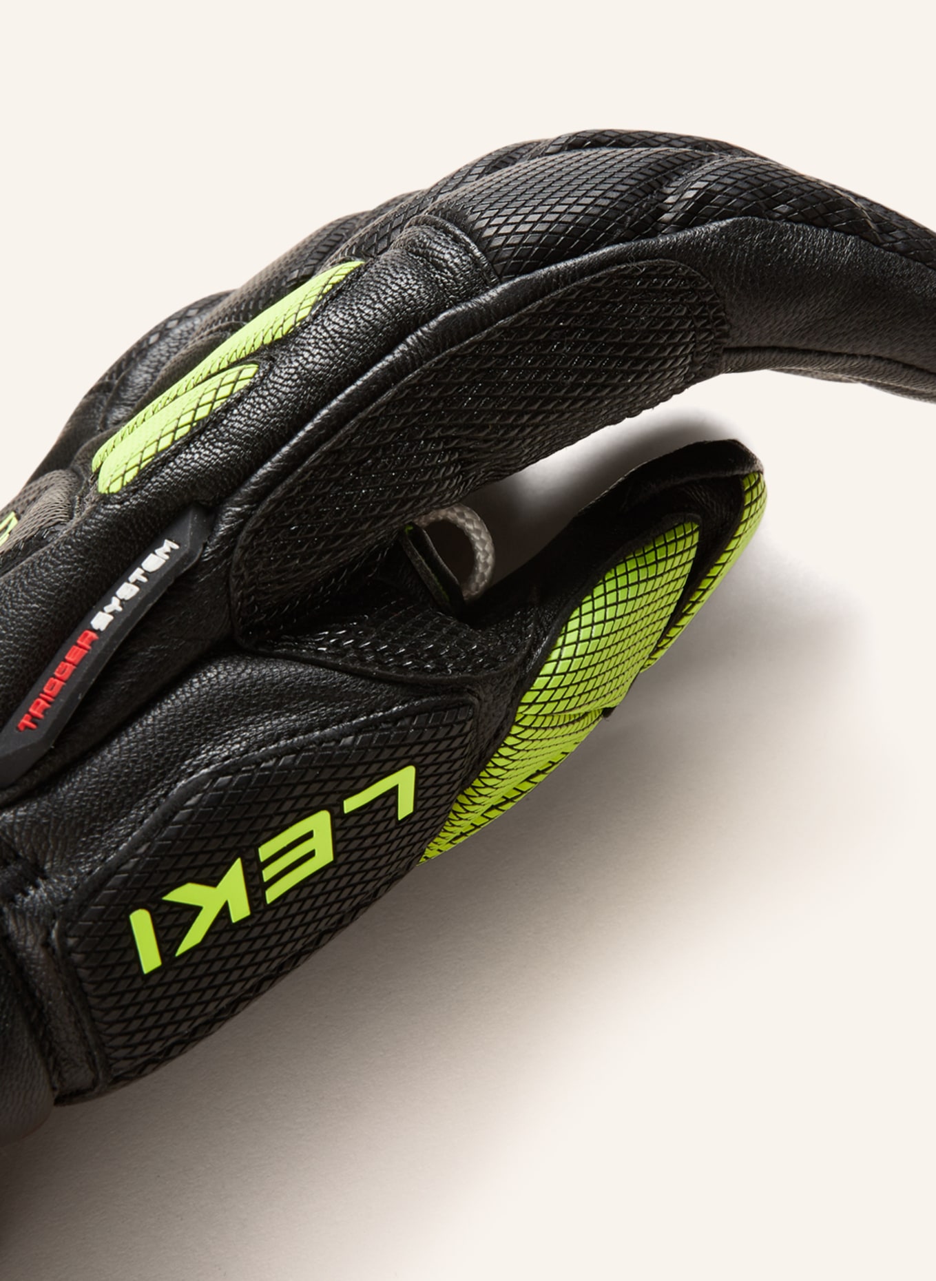 LEKI Ski gloves WCR VENOM DH 3D, Color: BLACK/ NEON YELLOW (Image 2)