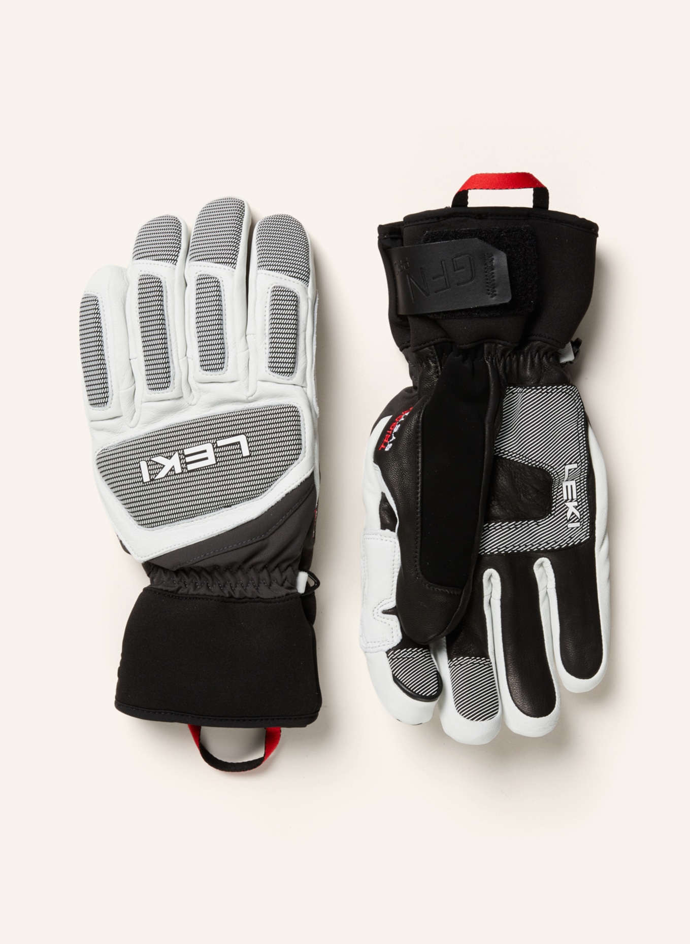 LEKI Ski gloves GRIFFIN PRO 3D, Color: WHITE/ BLACK (Image 1)
