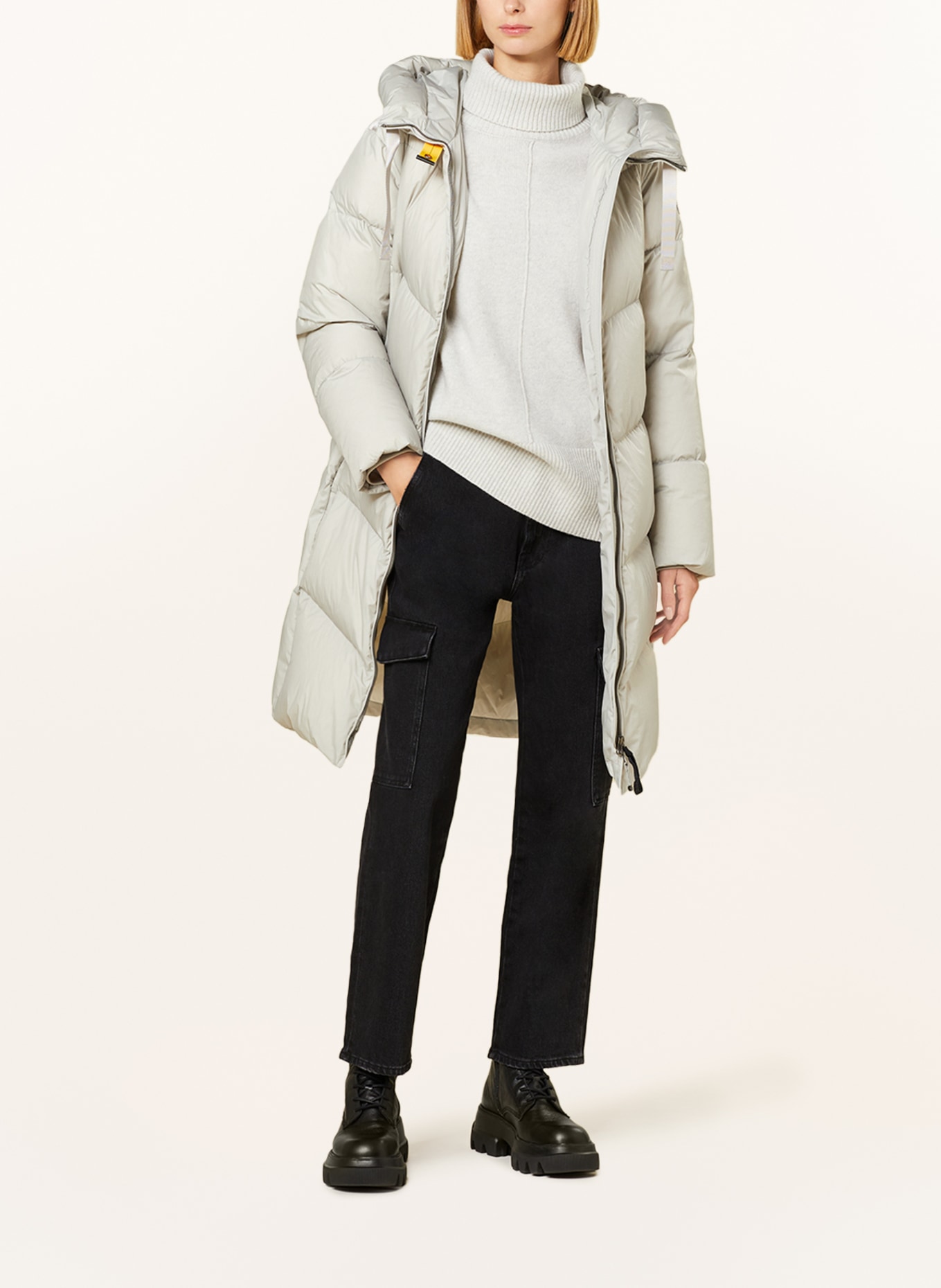 PARAJUMPERS Down coat RINDOU, Color: LIGHT GRAY (Image 2)