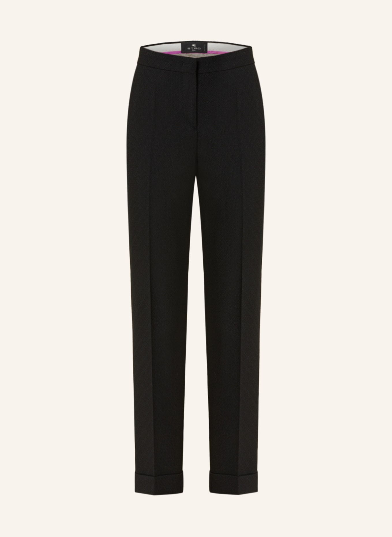 ETRO 7/8 trousers made of jacquard, Color: BLACK (Image 1)