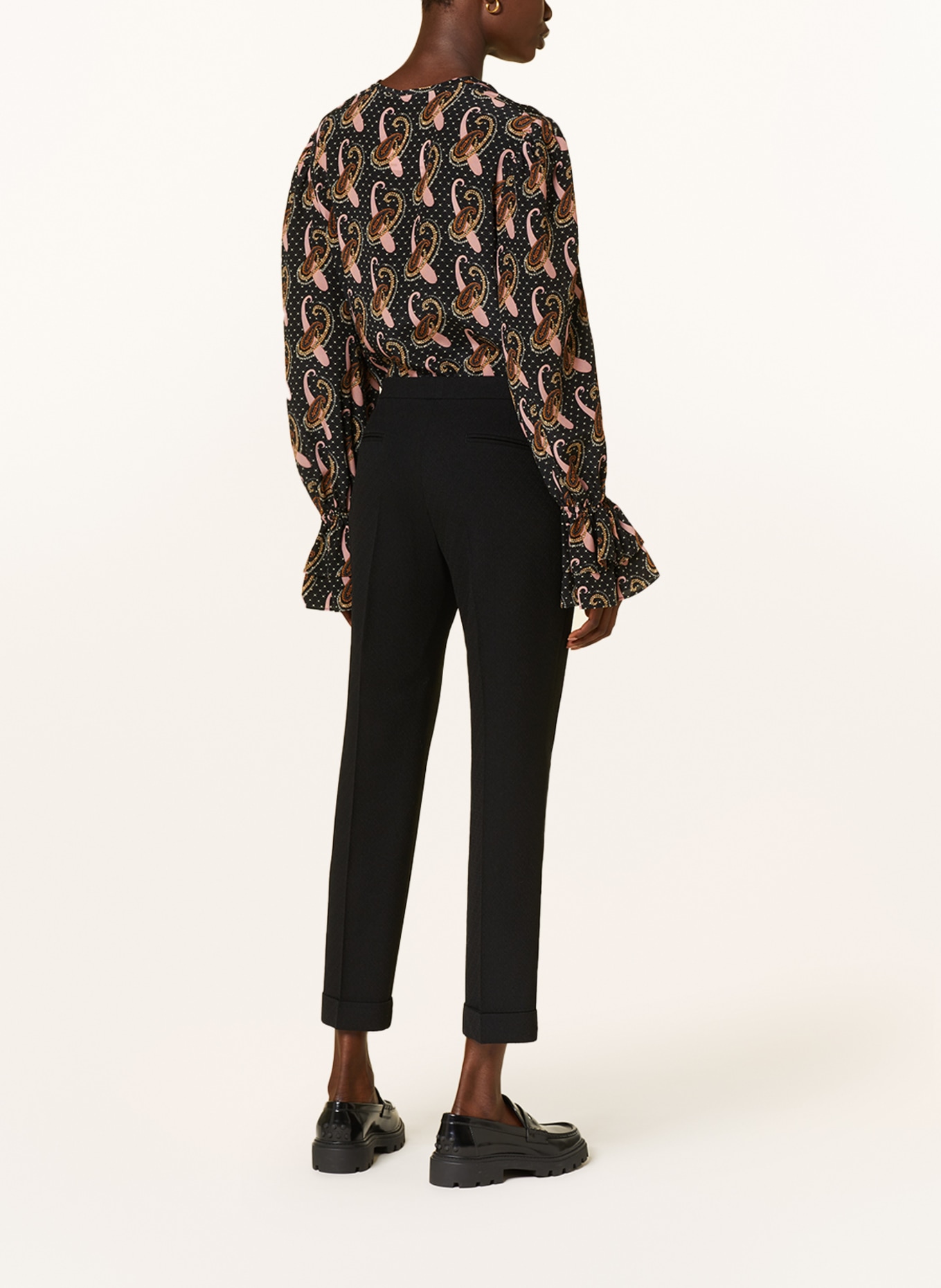 ETRO 7/8 trousers made of jacquard, Color: BLACK (Image 3)