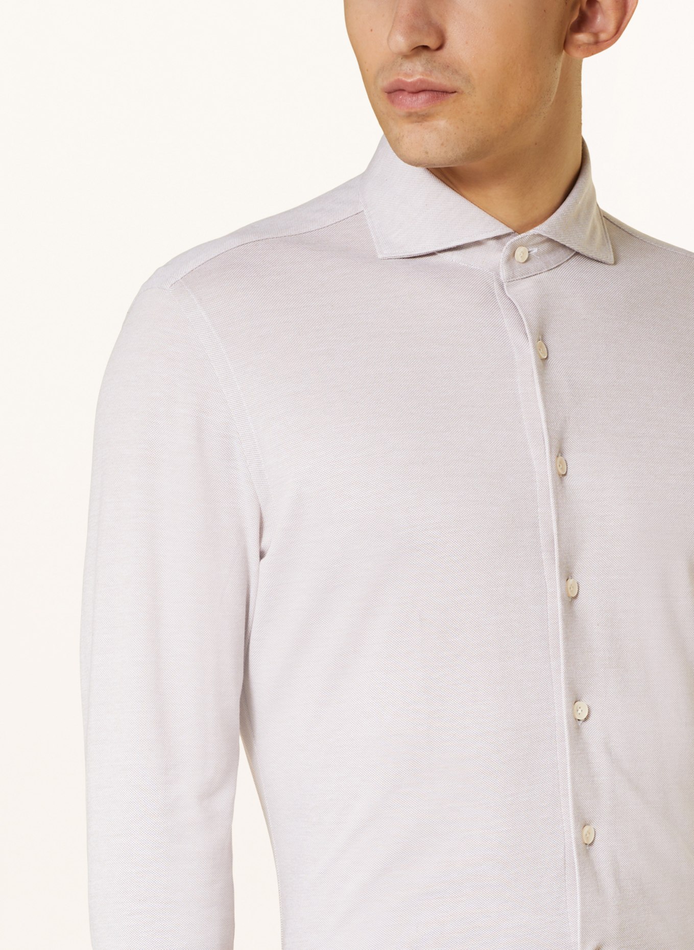 PROFUOMO Jerseyhemd Slim Fit, Farbe: BEIGE (Bild 4)