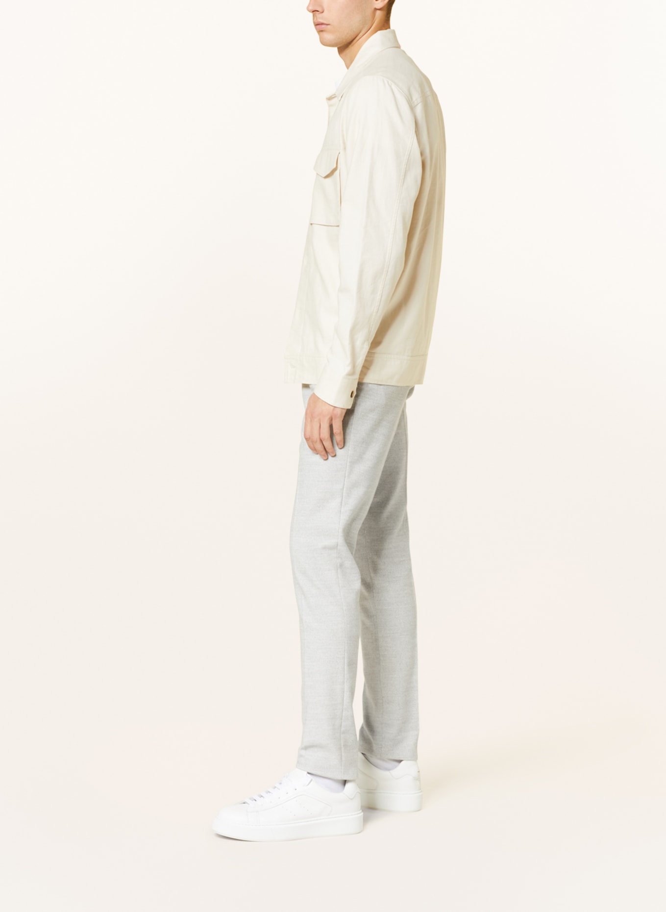 PROFUOMO Pants in jogger style, Color: LIGHT GRAY (Image 4)