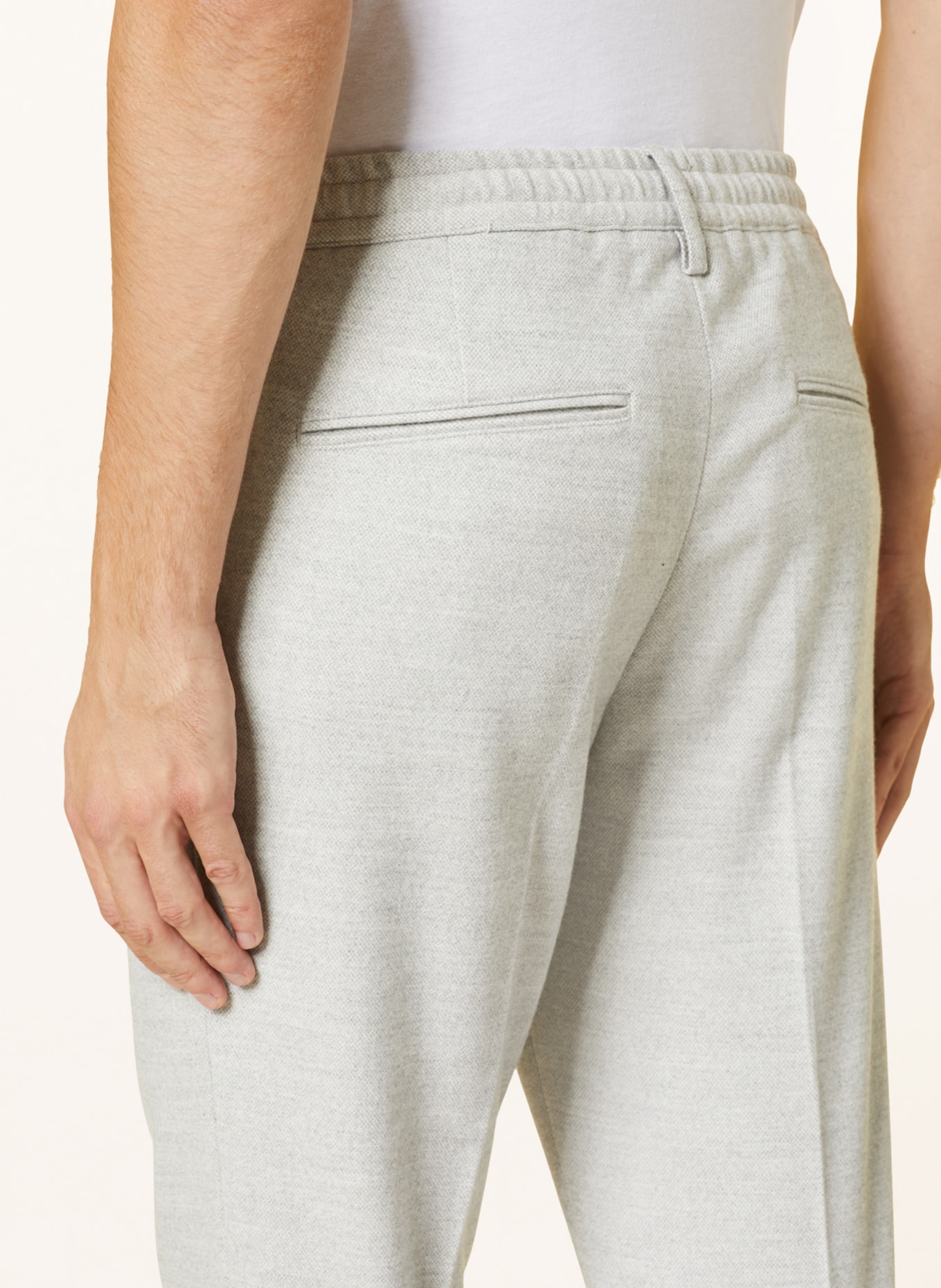 PROFUOMO Pants in jogger style, Color: LIGHT GRAY (Image 5)