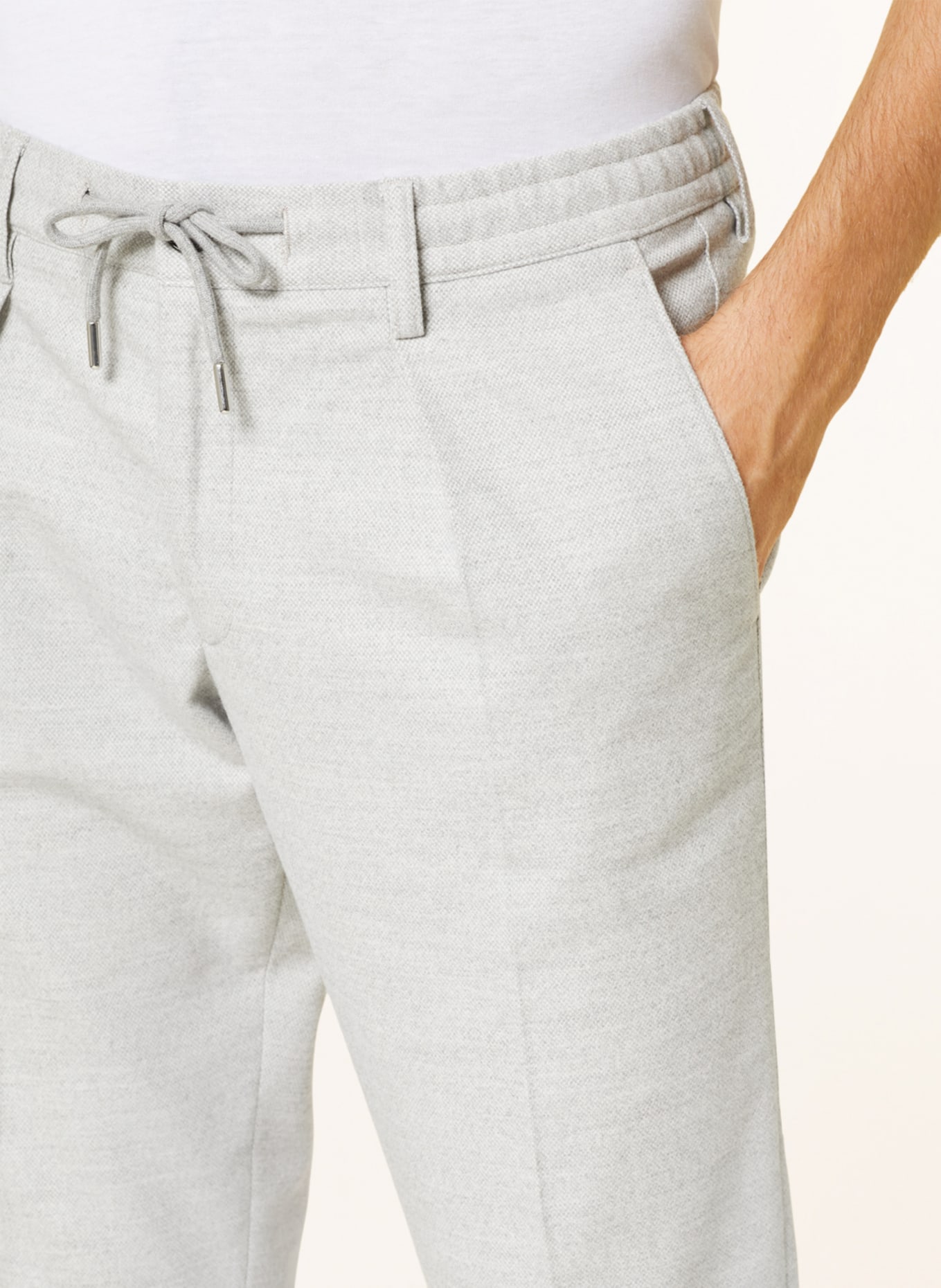 PROFUOMO Pants in jogger style, Color: LIGHT GRAY (Image 6)