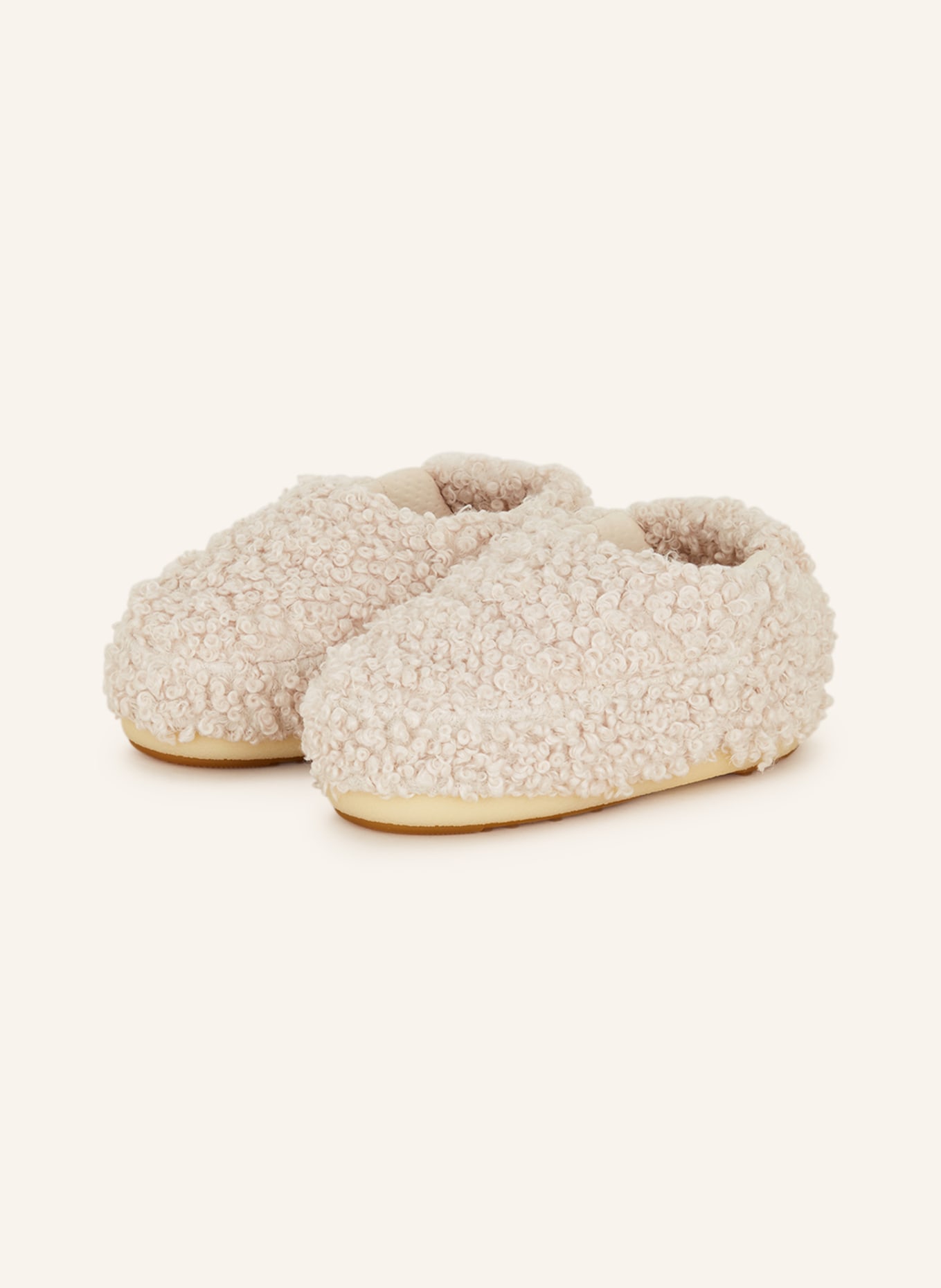 MOON BOOT Slip-ons with faux fur, Color: CREAM (Image 1)