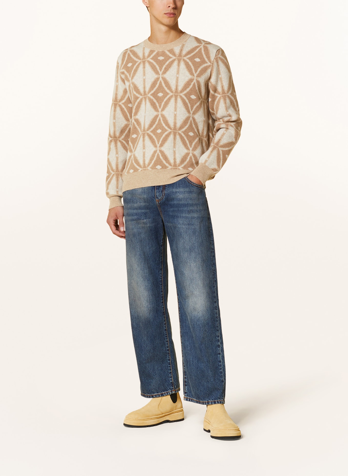 ETRO Sweater, Color: BEIGE/ WHITE (Image 2)