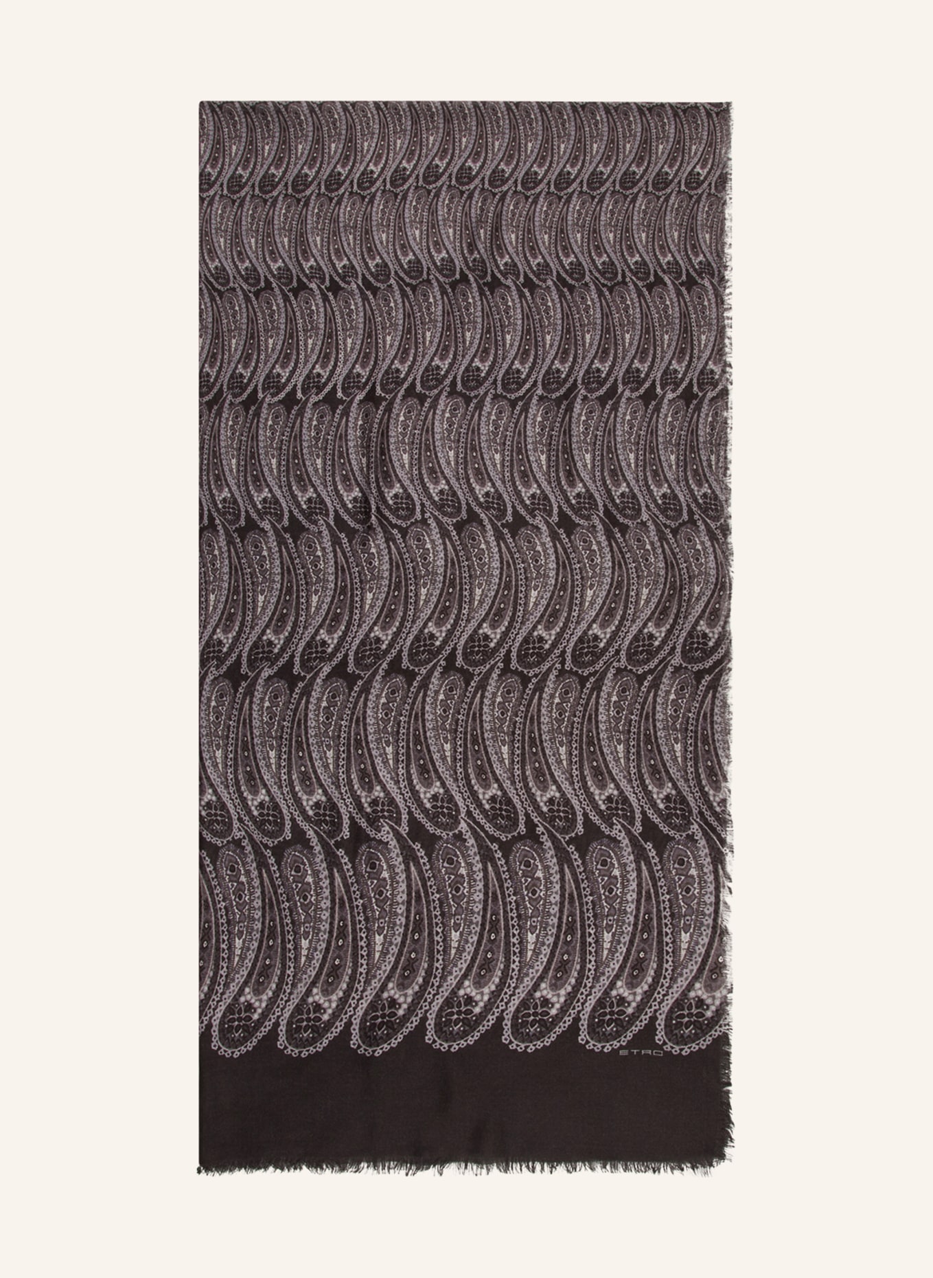 ETRO Scarf with cashmere and silk, Color: DARK GRAY (Image 1)