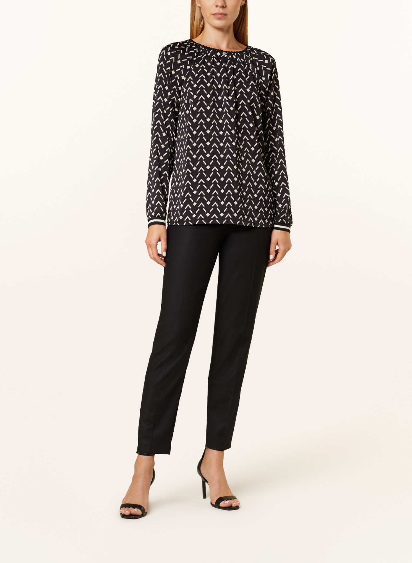 Betty Barclay Shirt blouse, Color: BLACK/ BEIGE (Image 2)