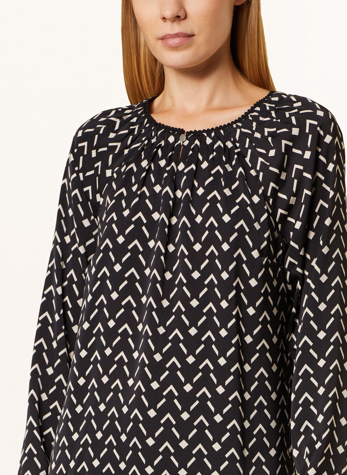 Betty Barclay Shirt blouse, Color: BLACK/ BEIGE (Image 4)
