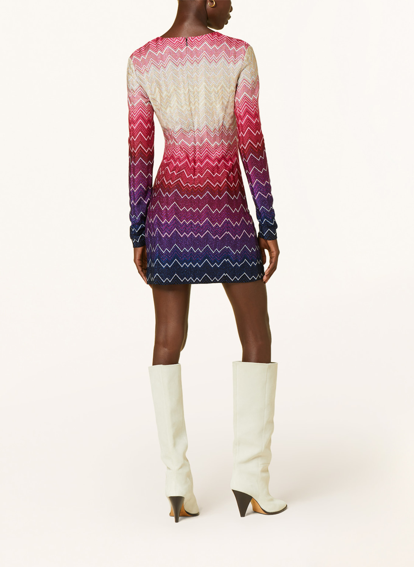 MISSONI Dress with glitter thread, Color: PURPLE/ PINK/ CREAM (Image 3)