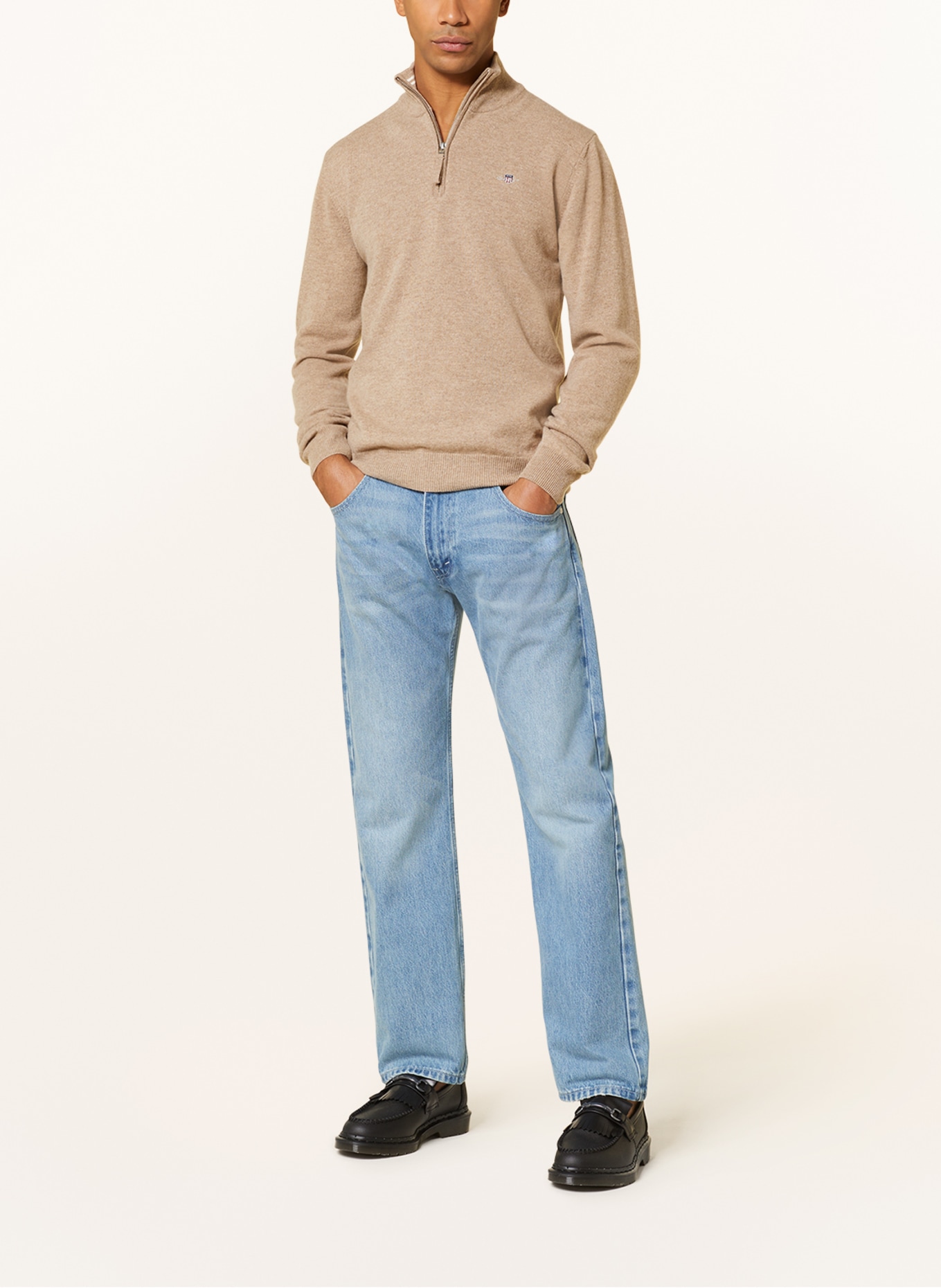 GANT Half-zip sweater, Color: BEIGE (Image 2)