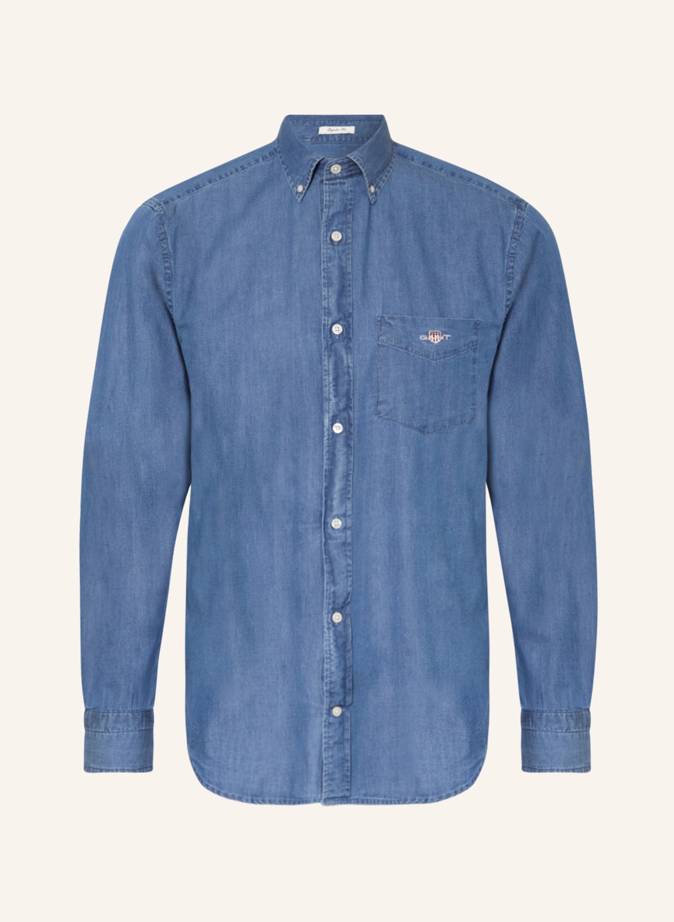 GANT Košile Regular Fit v džínovém vzhledu, Barva: MODRÁ (Obrázek 1)