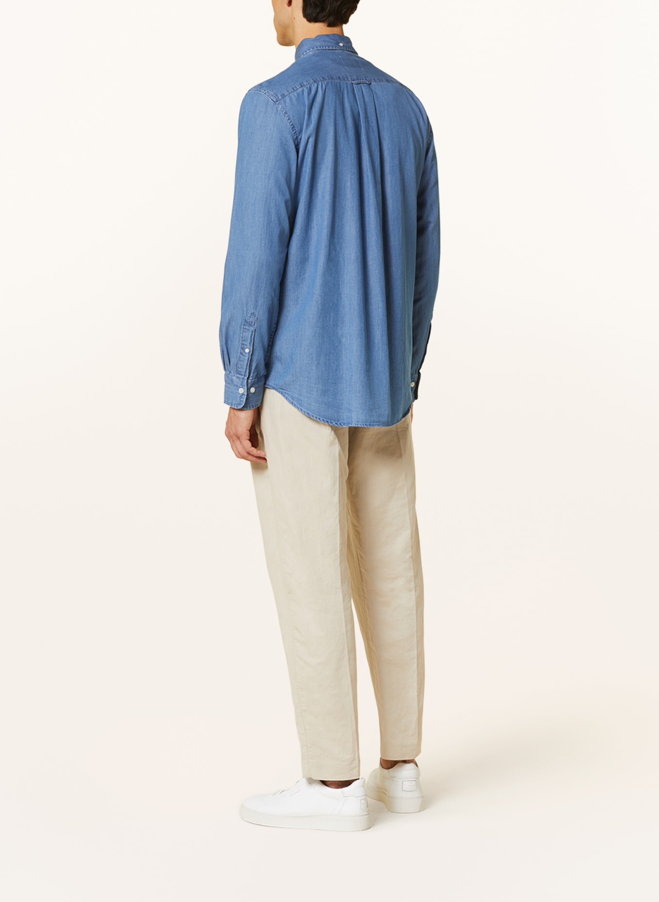 GANT Shirt regular fit in denim look, Color: BLUE (Image 3)