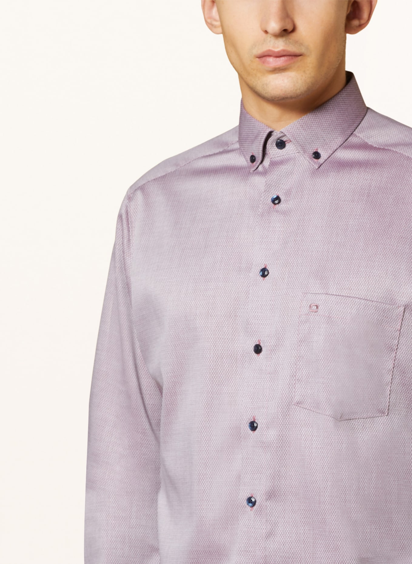 OLYMP Koszula luxor modern fit, Kolor: CIEMNOCZERWONY/ JASNOCZERWONY (Obrazek 4)