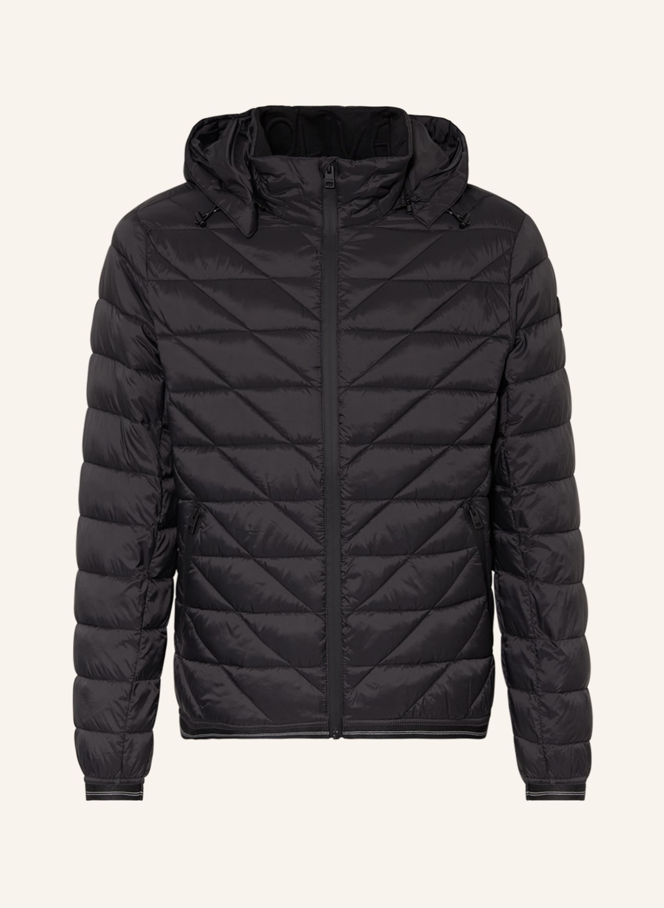 s.Oliver RED Quilted jacket with detachable hood, Color: BLACK (Image 1)