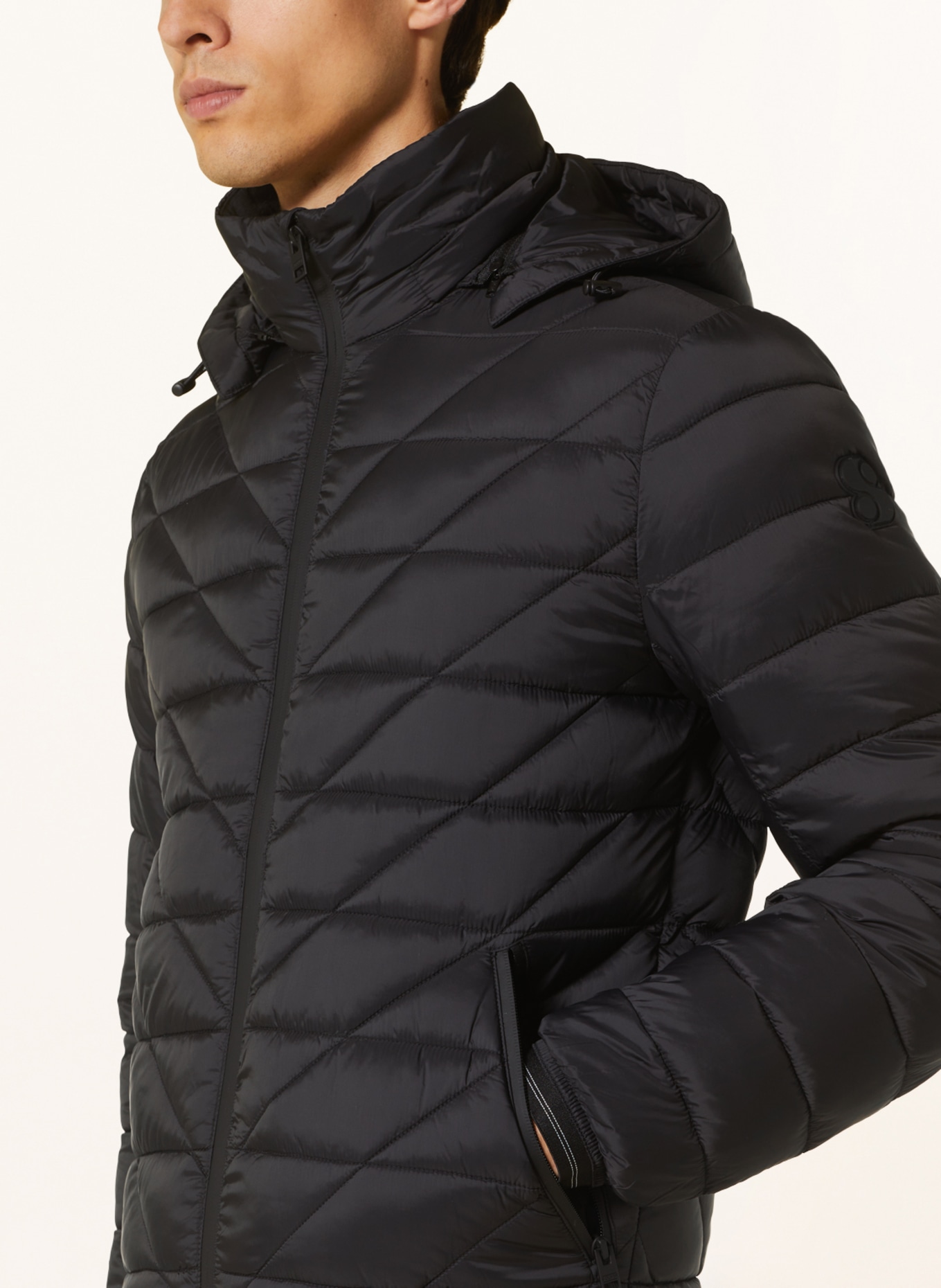 s.Oliver RED Quilted jacket with detachable hood, Color: BLACK (Image 5)