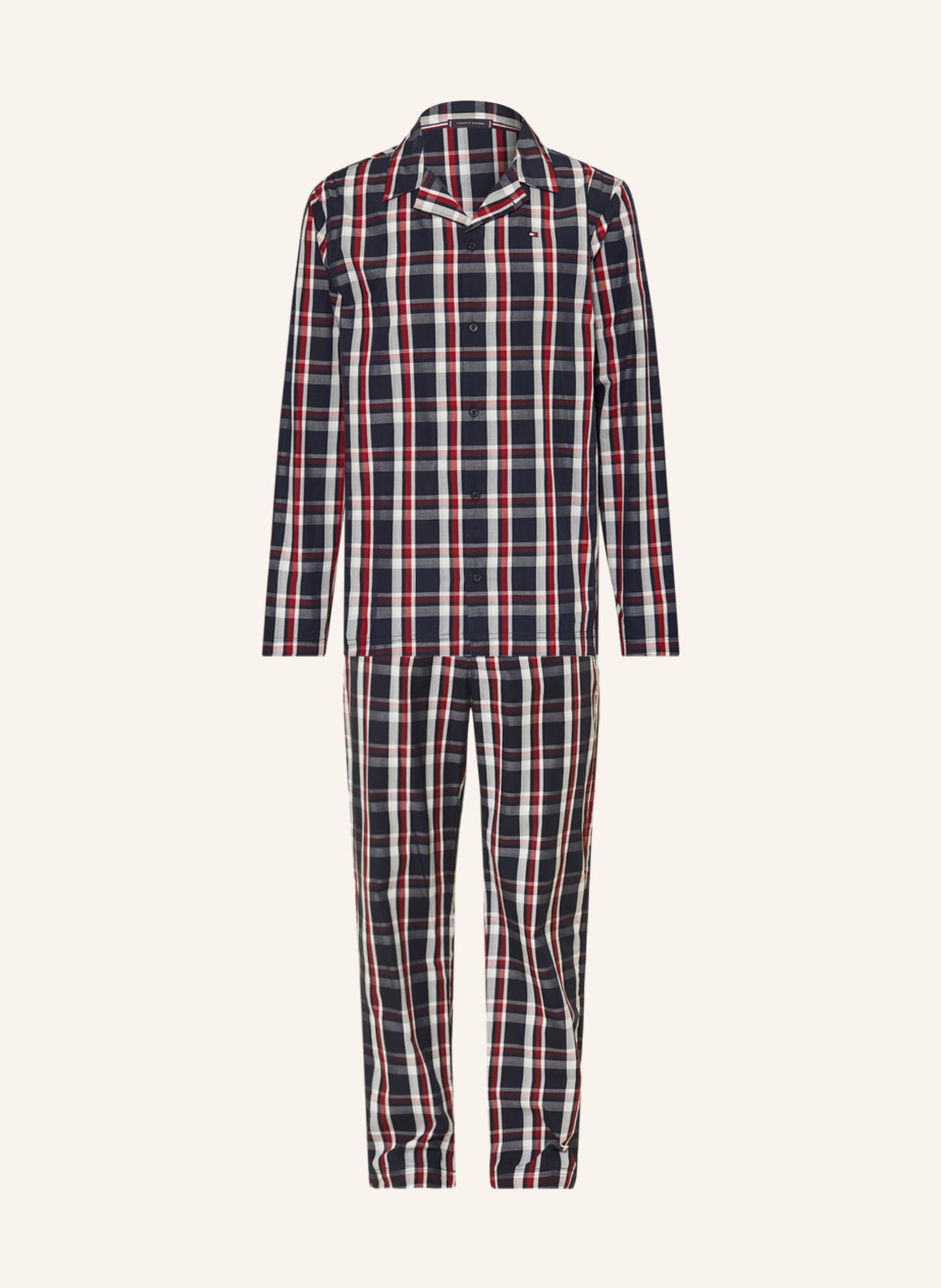 TOMMY HILFIGER Schlafanzug, Farbe: DUNKELBLAU/ WEISS/ DUNKELROT (Bild 1)