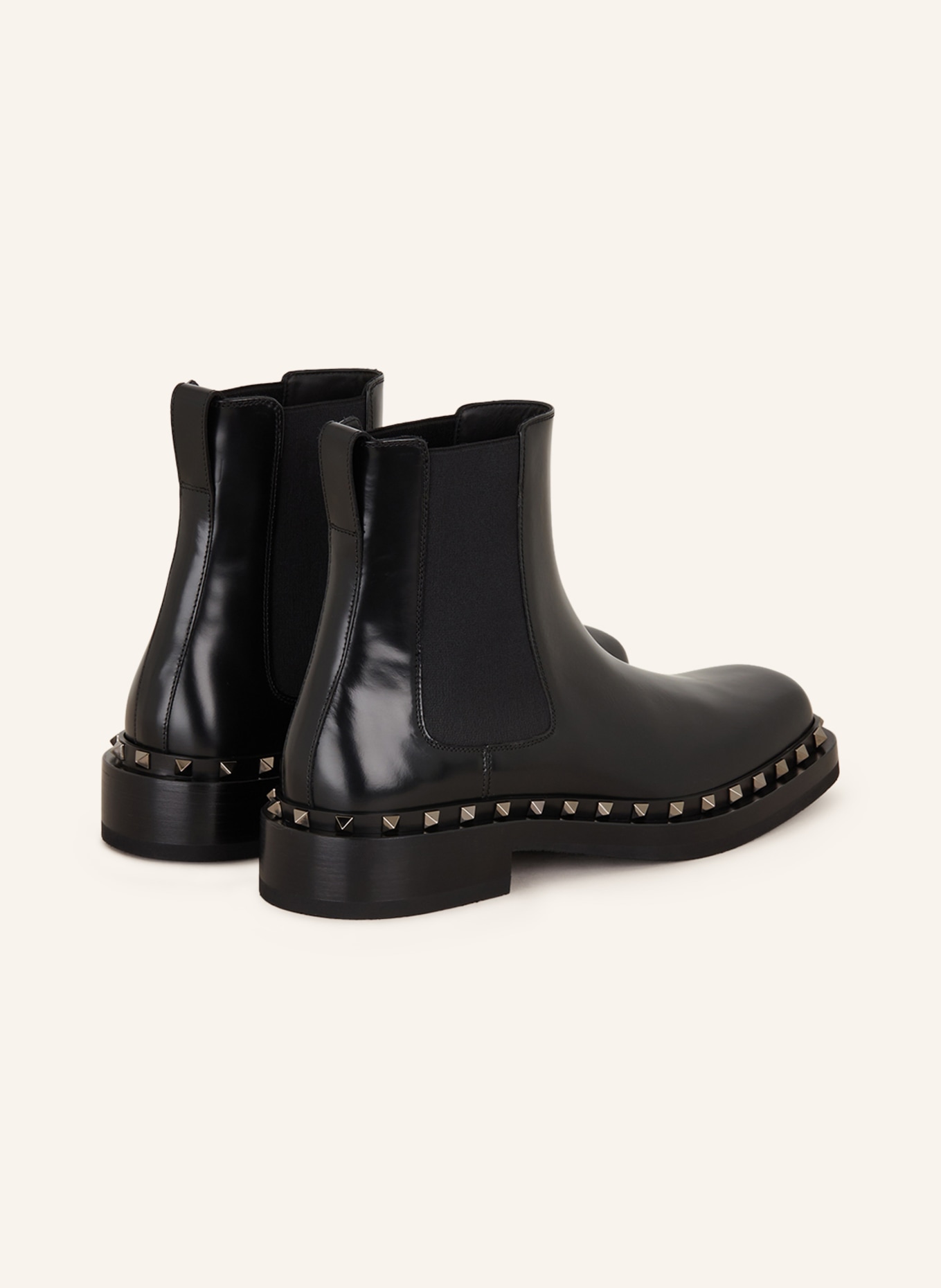 VALENTINO GARAVANI Chelsea boots ROCKSTUD with rivets, Color: BLACK (Image 2)