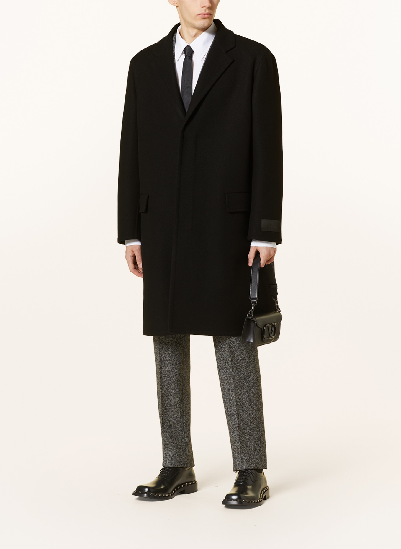 VALENTINO Wool coat, Color: BLACK (Image 2)
