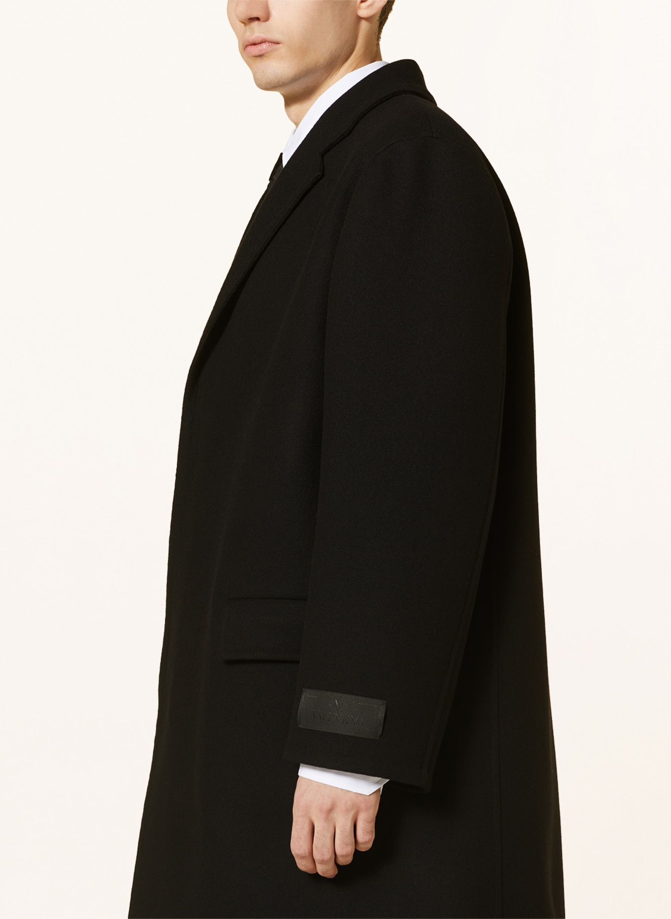 VALENTINO Wool coat, Color: BLACK (Image 4)