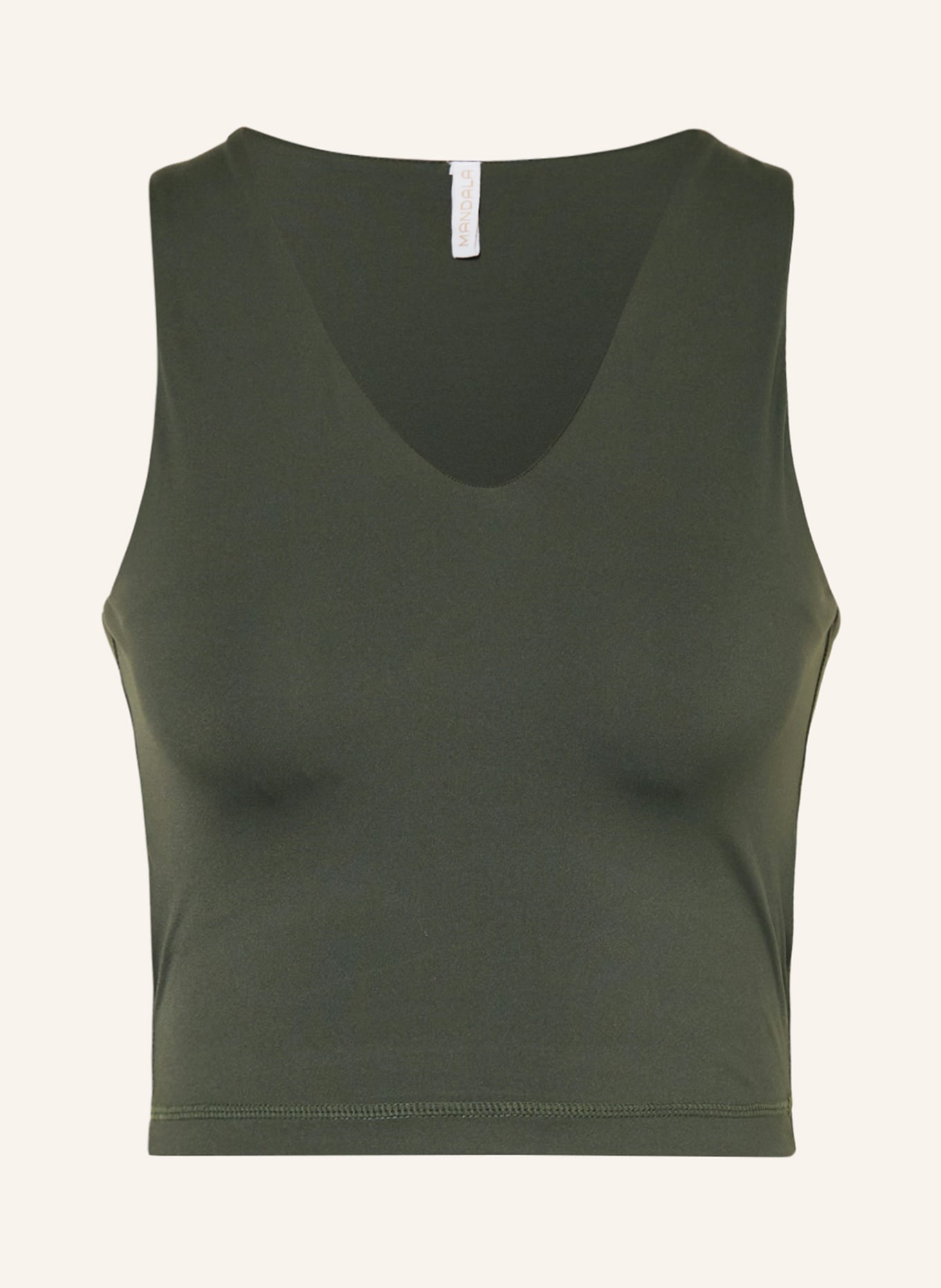 MANDALA Yoga top, Color: DARK GREEN (Image 1)