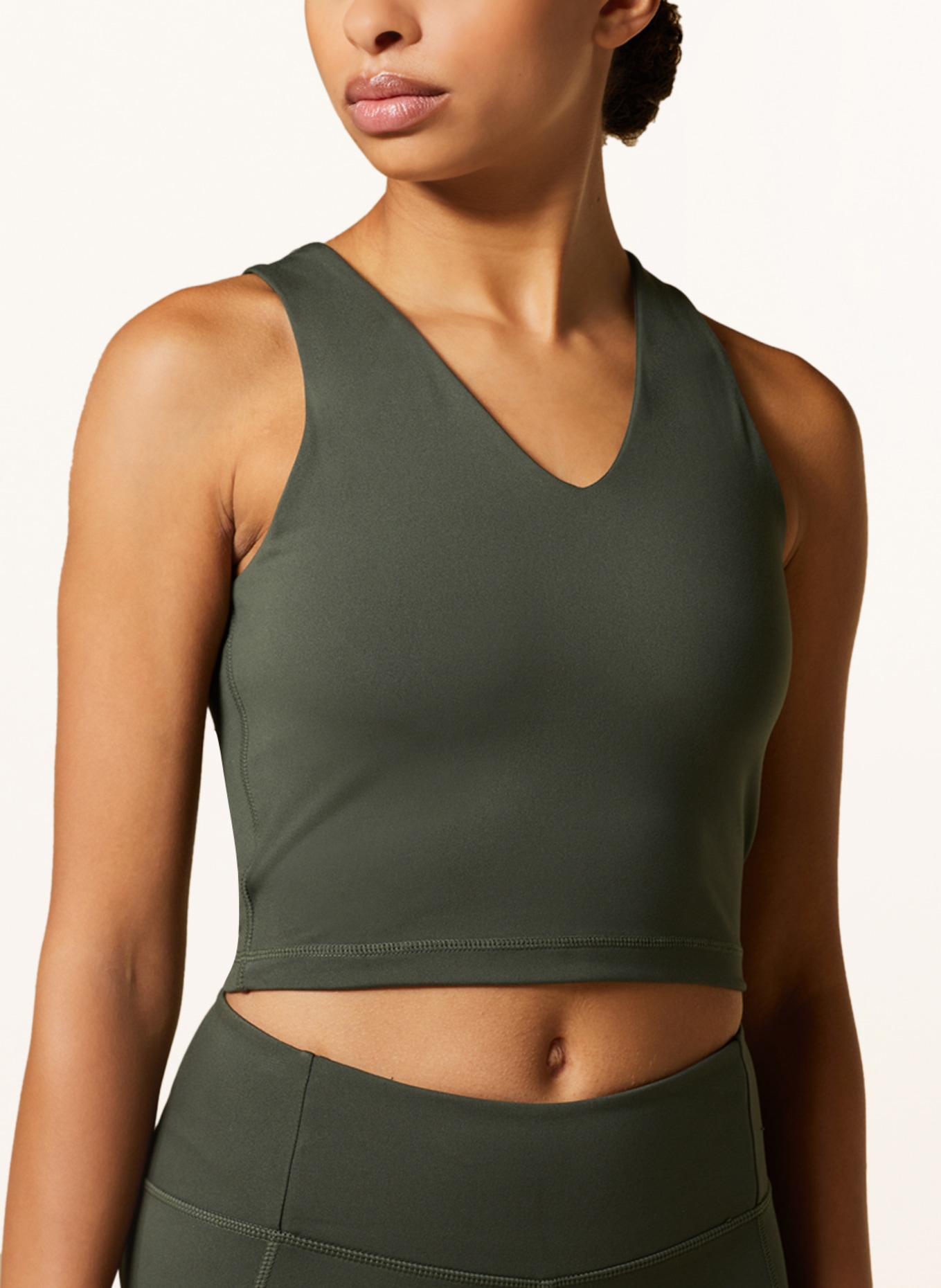 MANDALA Yoga top, Color: DARK GREEN (Image 4)