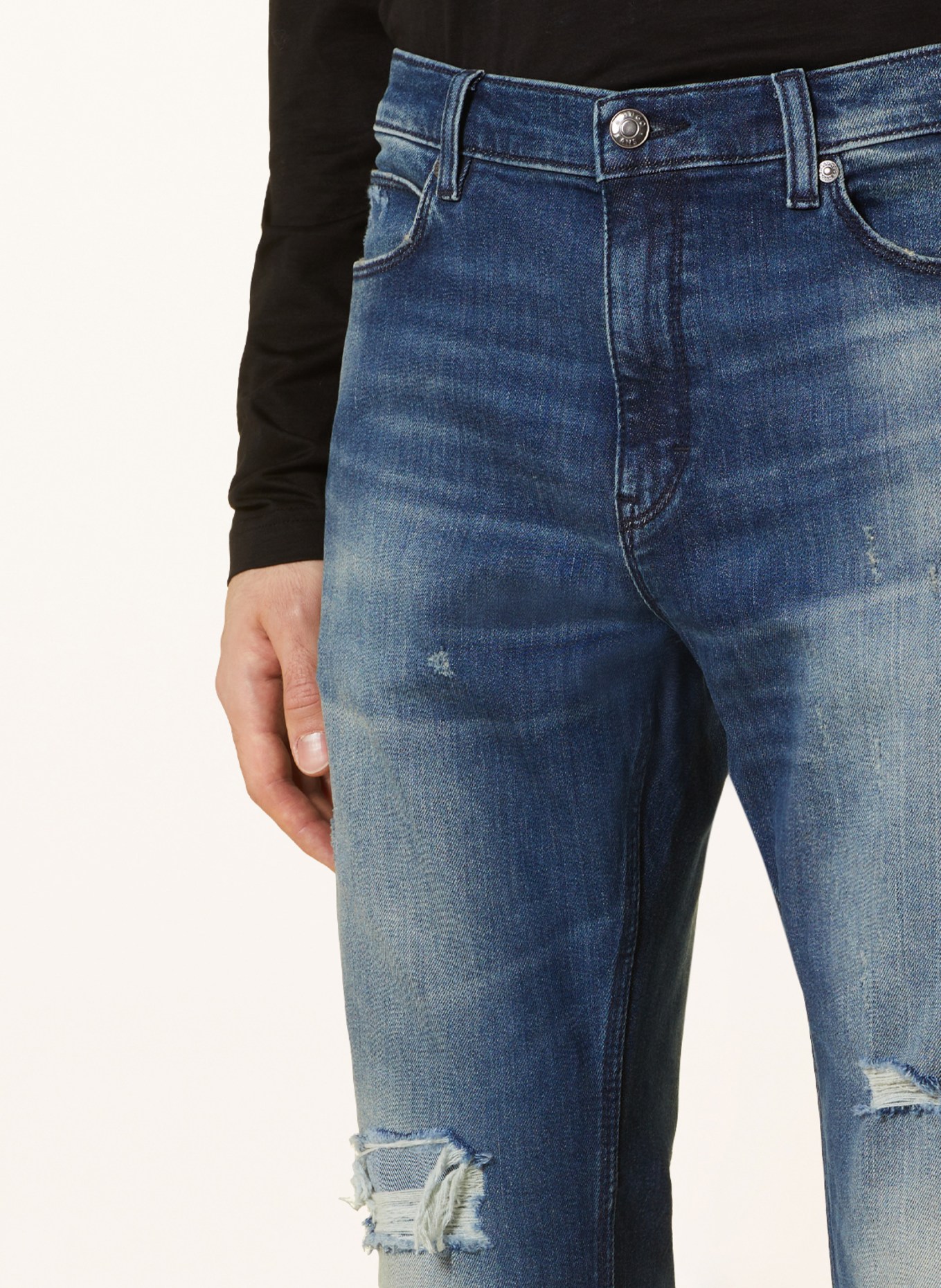 HUGO Destroyed Jeans 708 Slim Fit, Farbe: 411 NAVY (Bild 5)