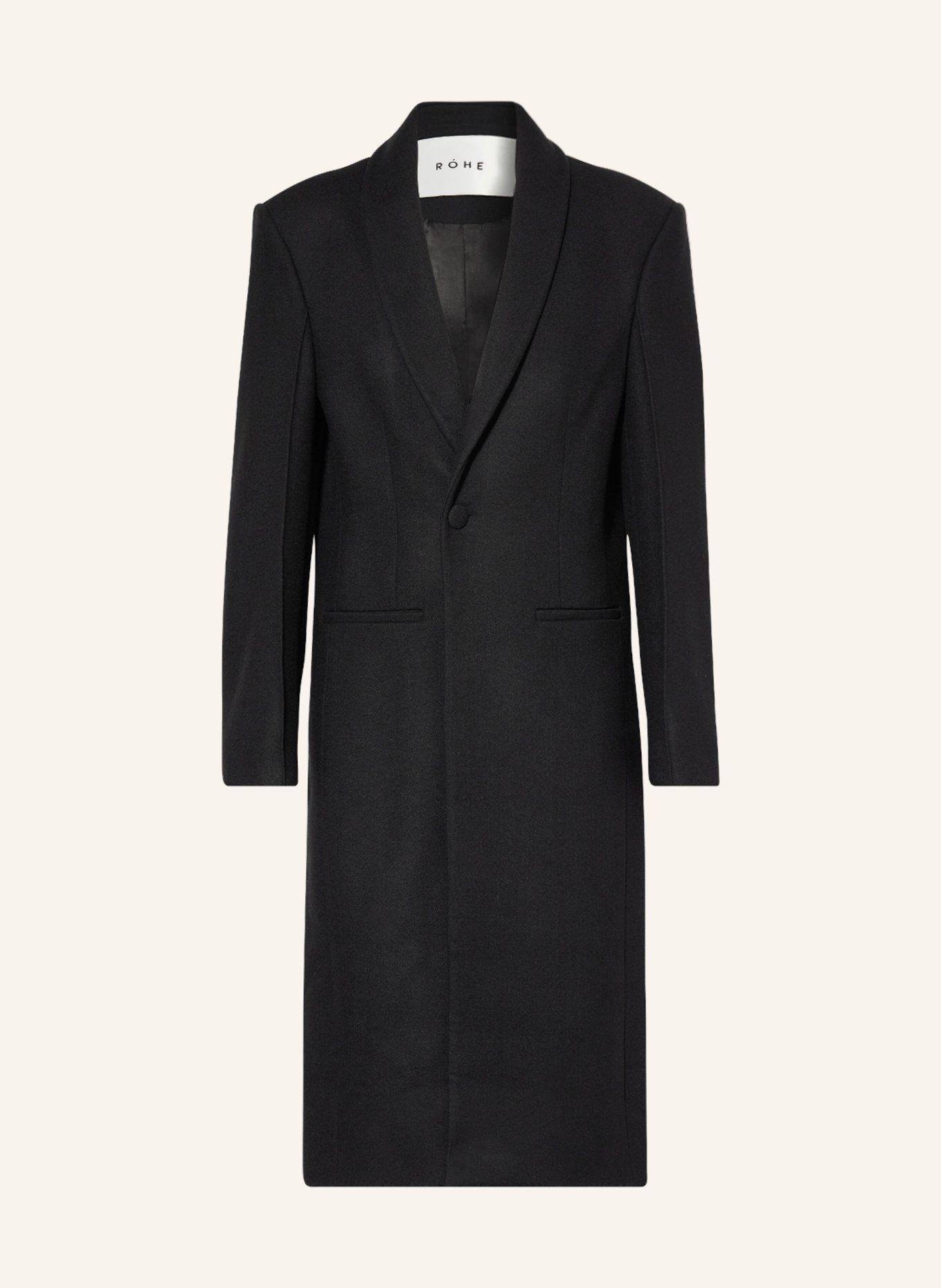 RÓHE Wool coat, Color: BLACK (Image 1)