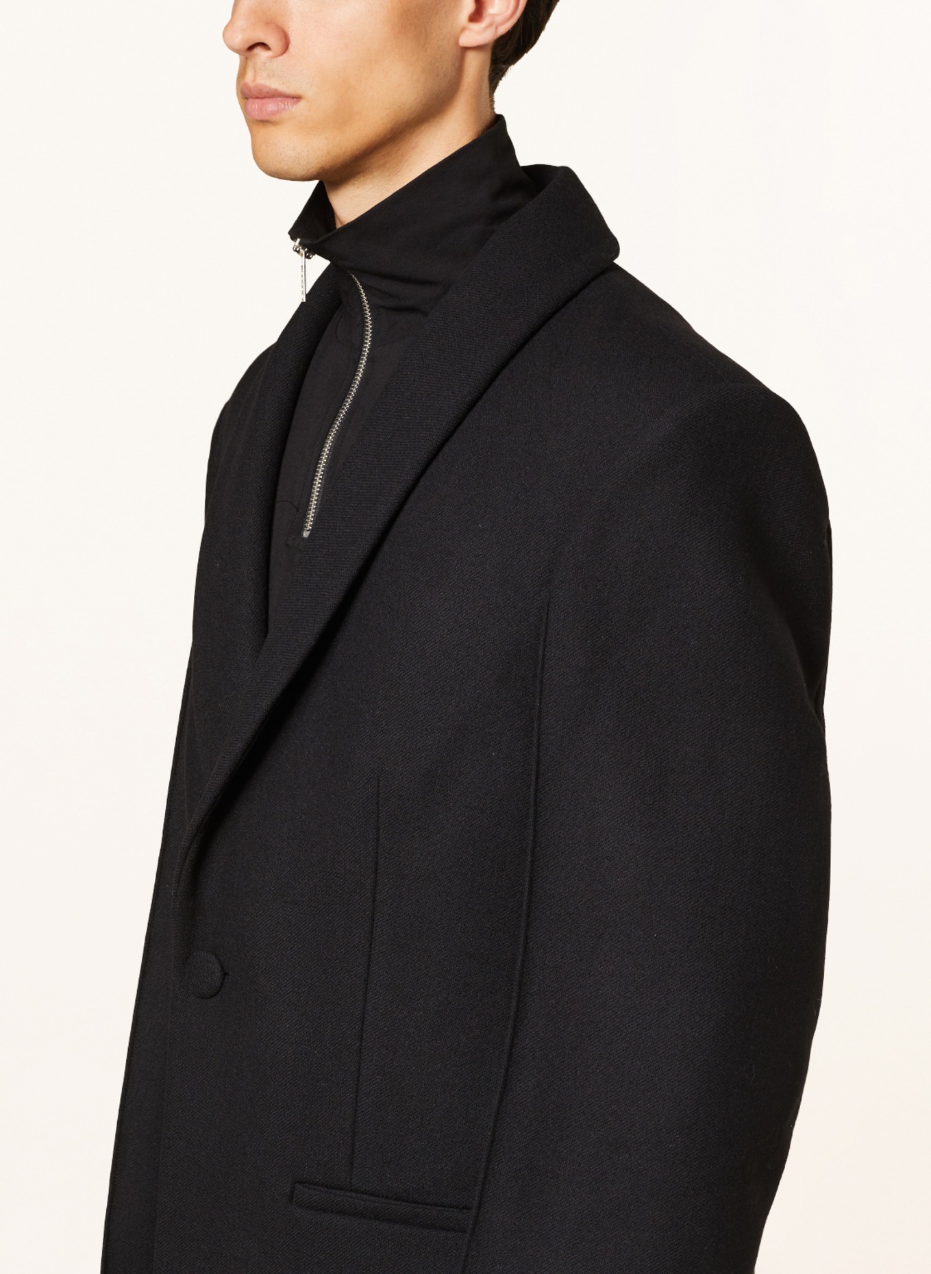 RÓHE Wool coat, Color: BLACK (Image 4)