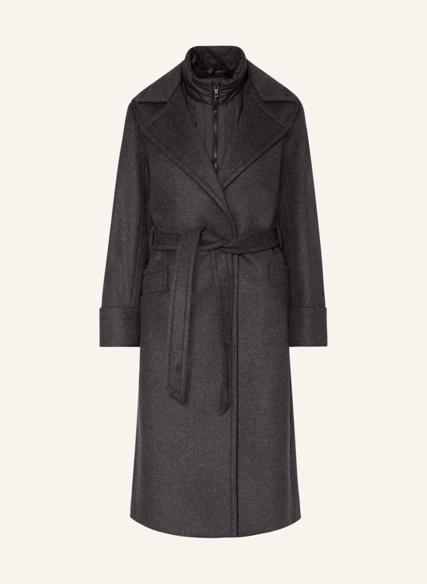 Fay 2-in-1 wool coat, Color: DARK GRAY (Image 1)