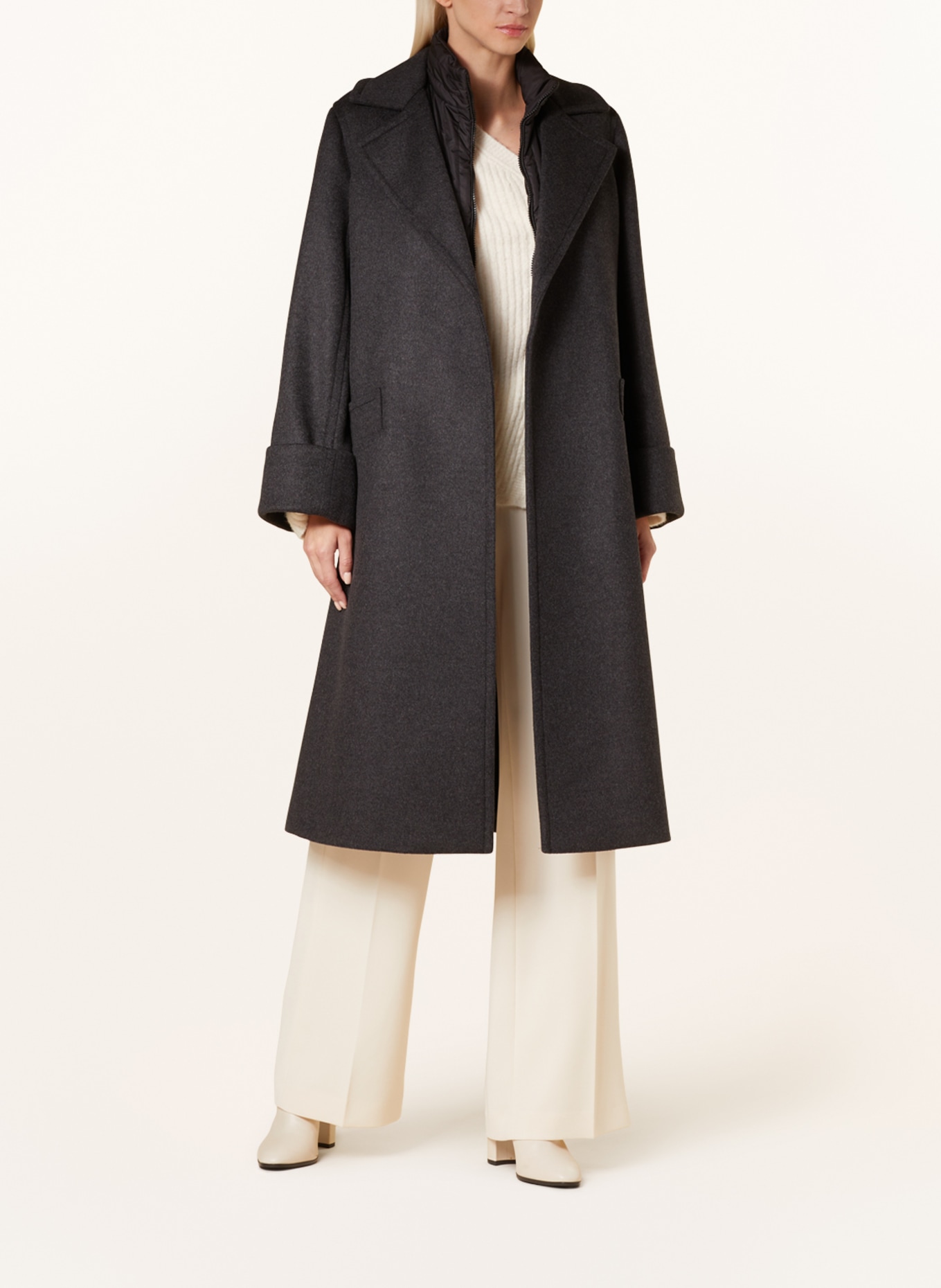Fay 2-in-1 wool coat, Color: DARK GRAY (Image 2)
