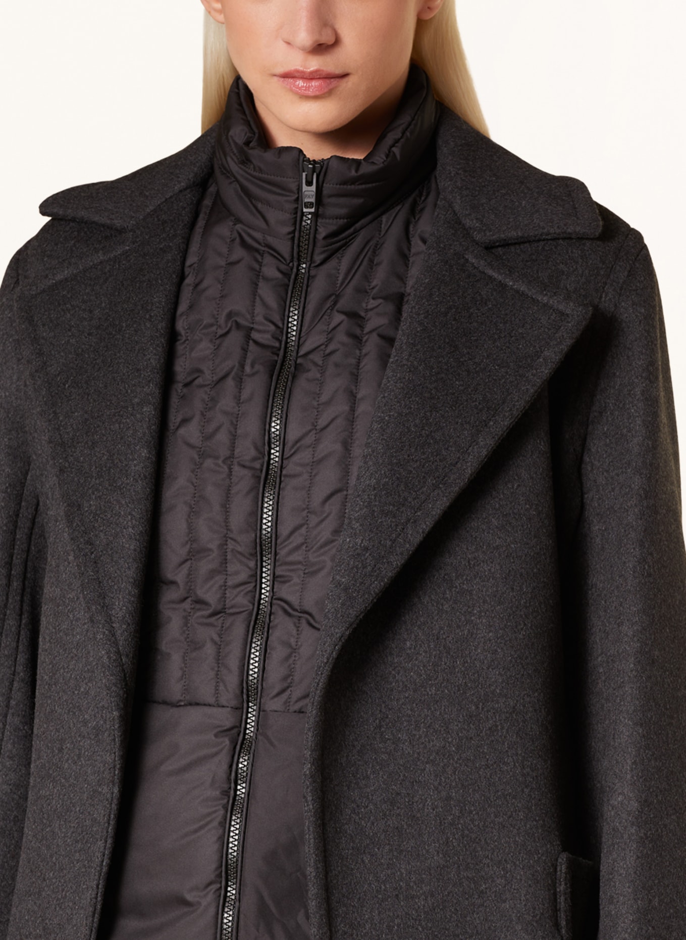 Fay 2-in-1 wool coat, Color: DARK GRAY (Image 4)