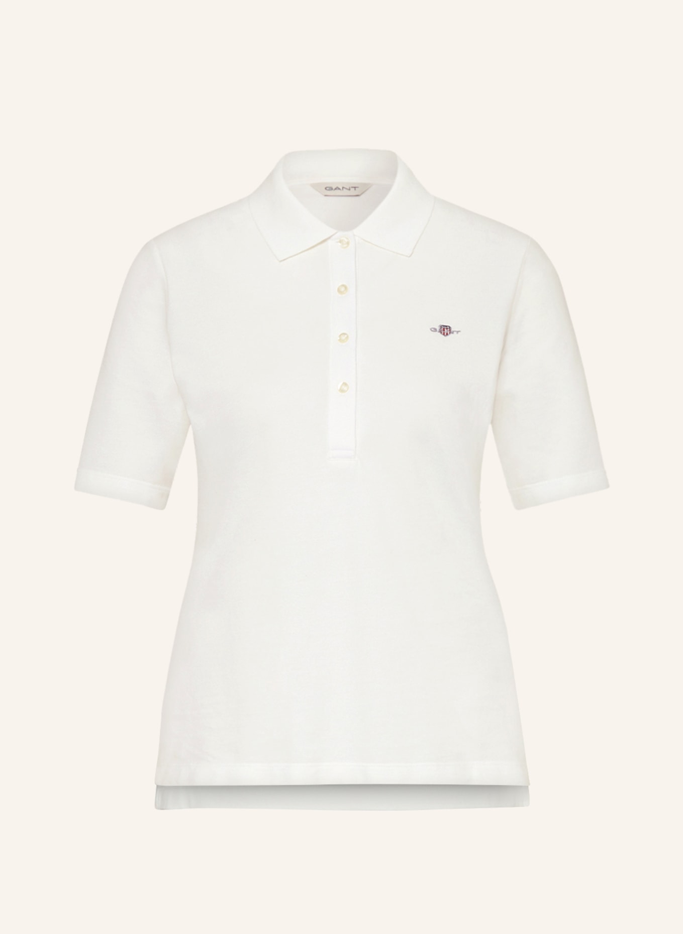 GANT Piqué polo shirt, Color: WHITE (Image 1)