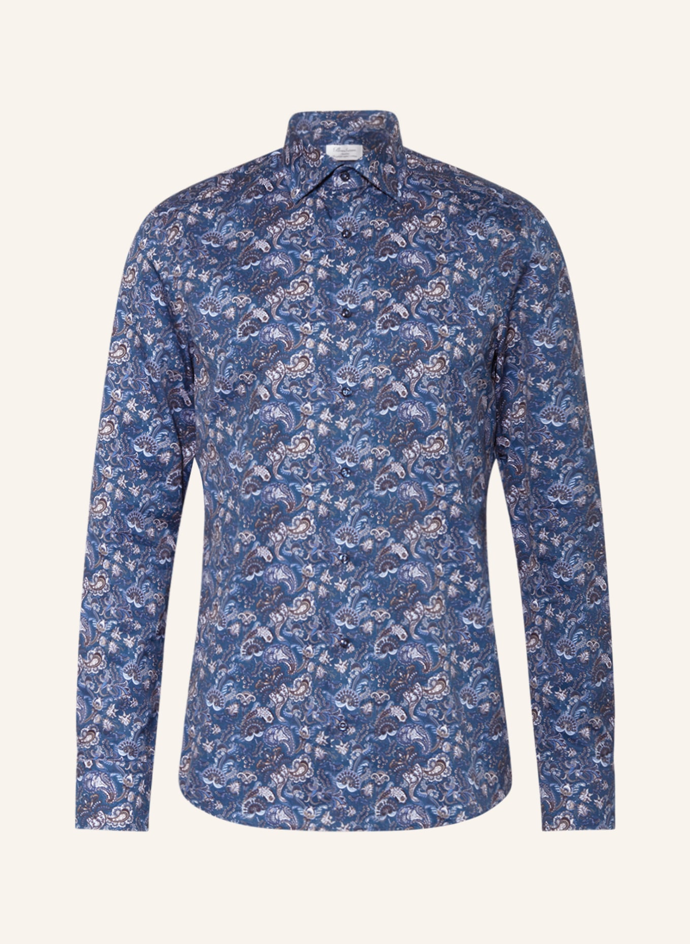 Stenströms Shirt slim line fit, Color: BLUE/ TAUPE/ CREAM (Image 1)