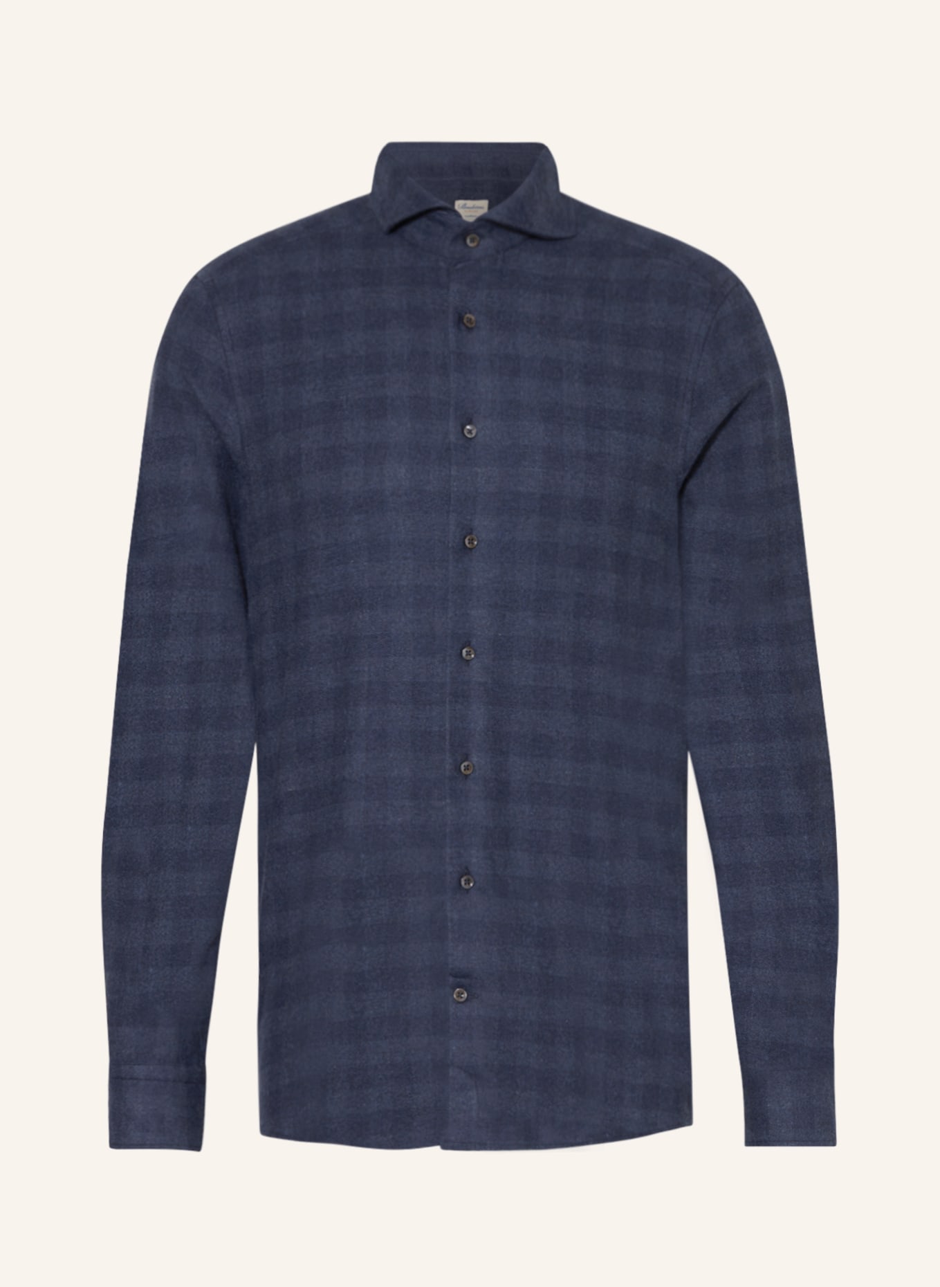 Stenströms Flannel shirt slim fit, Color: DARK BLUE (Image 1)
